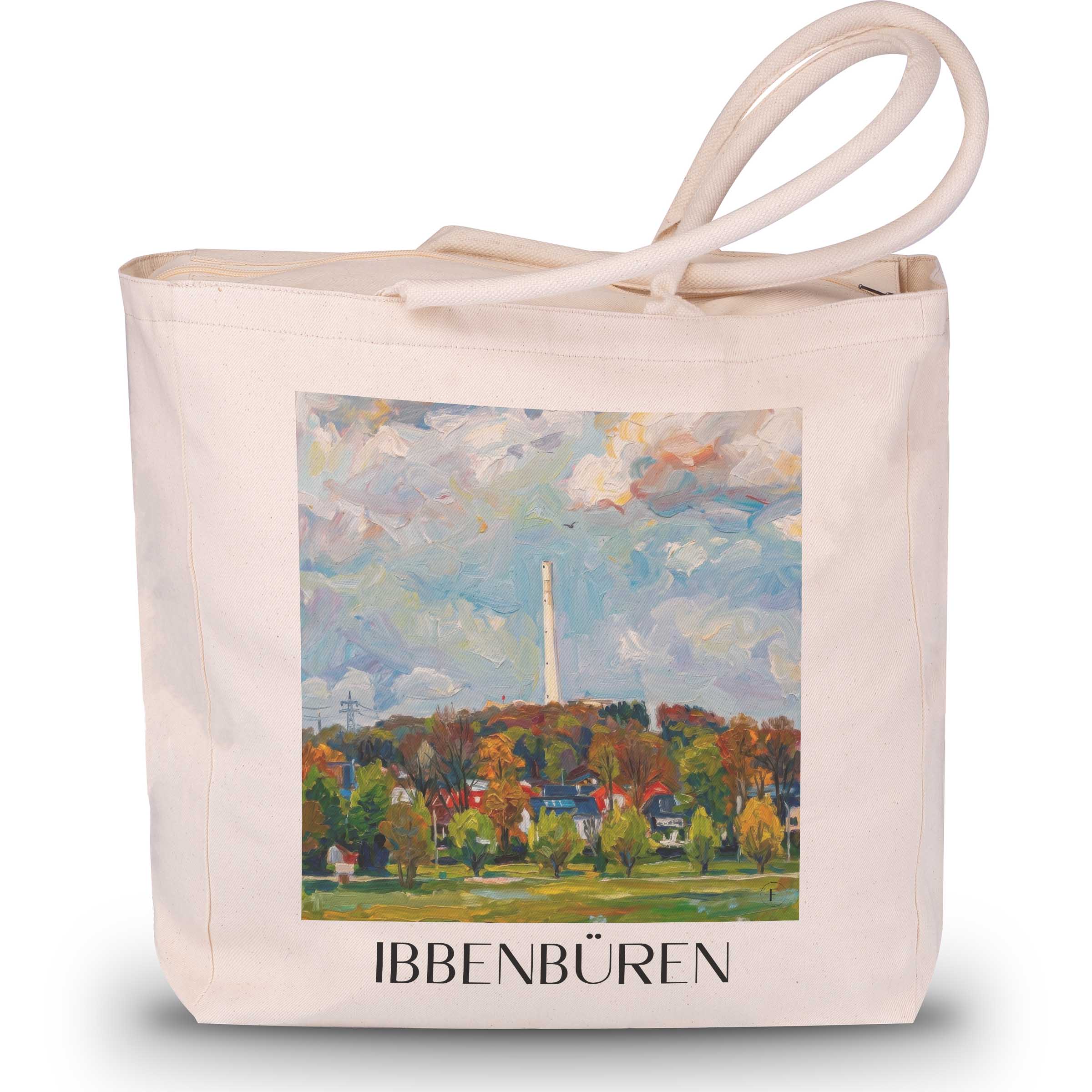 ibbenbüren-tecklenburger-land-deutschland-einkaufstasche-oil-painting-oelgemaelde