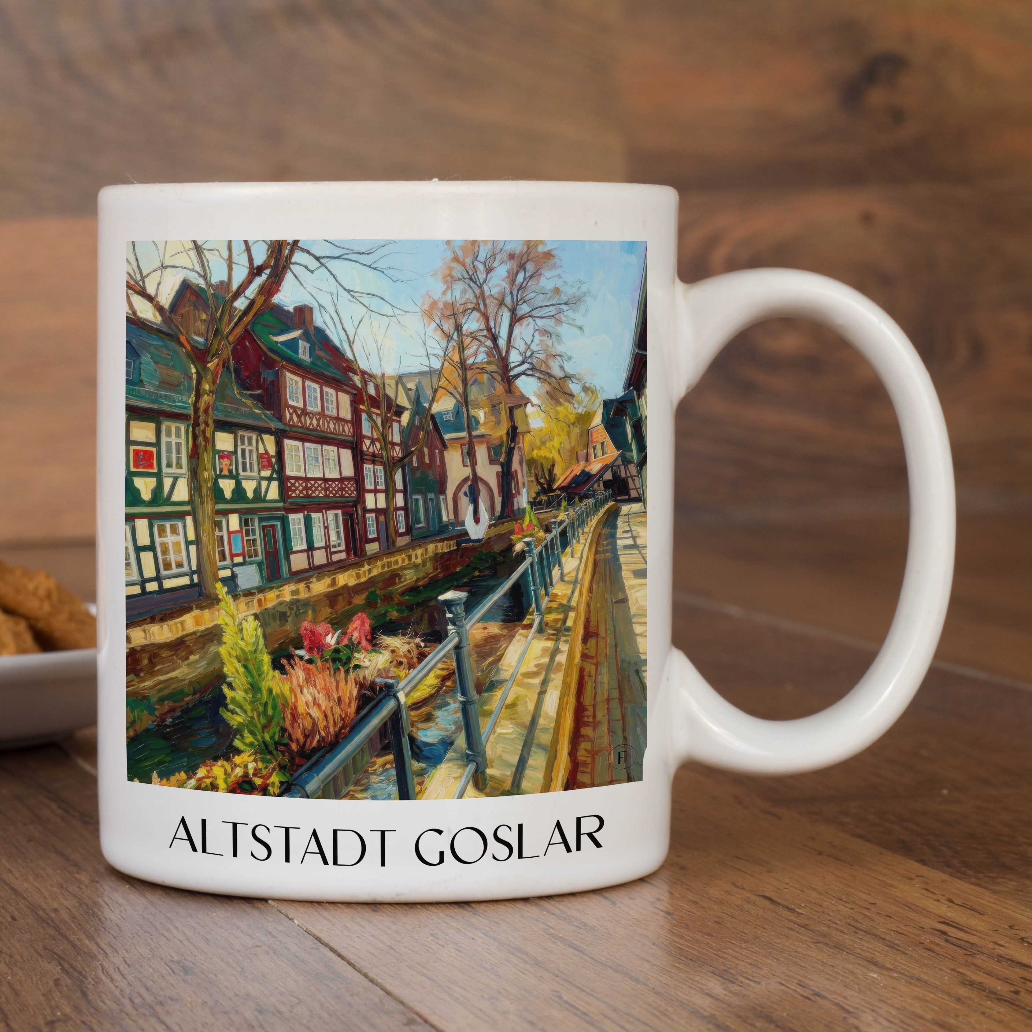 altstadt-goslar-deutschland-kaffeebecher-oil-painting-oelgemaelde