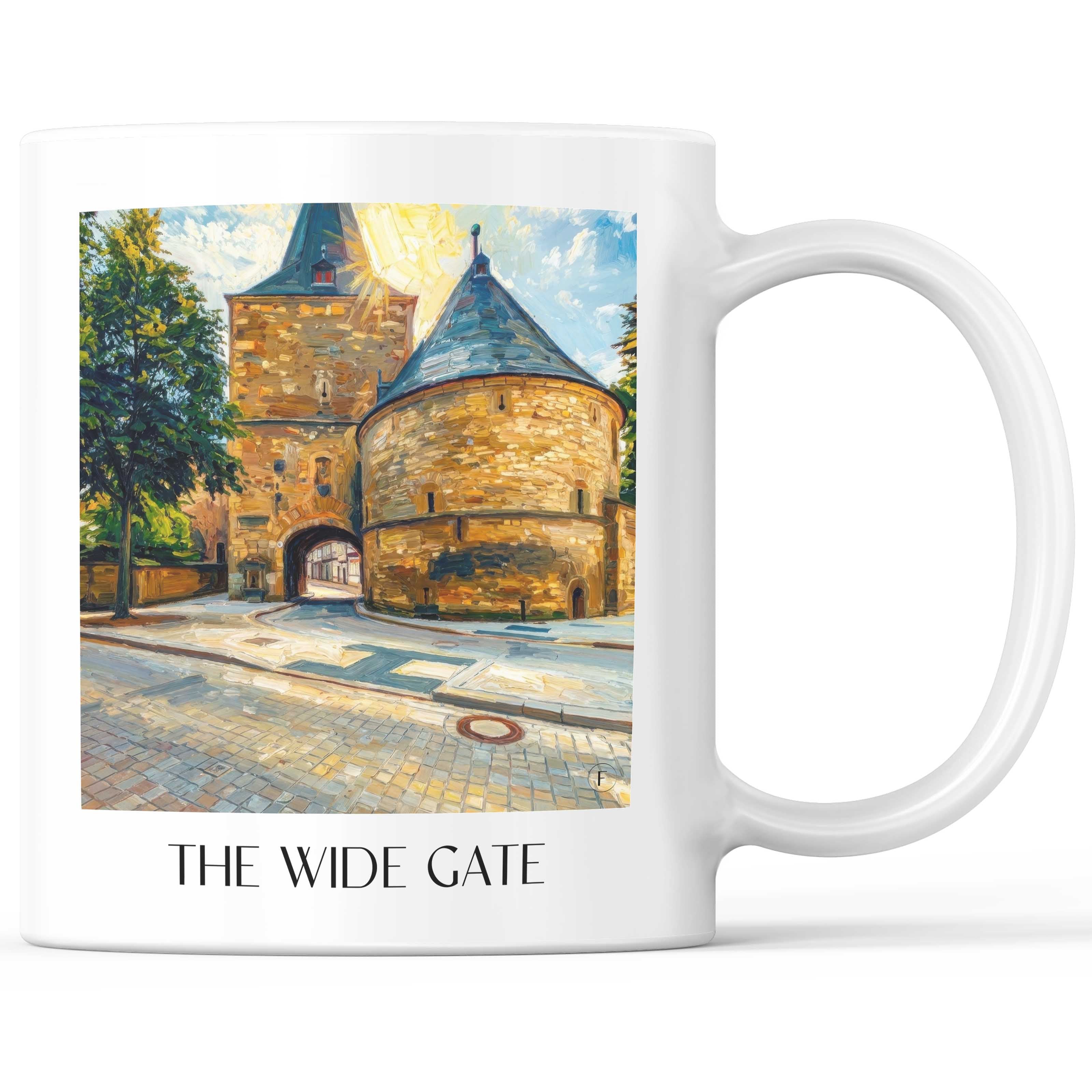 Das Breite Tor Kaffeebecher - Goslar - Deutschland Becher - Kaffeetasse im Ölgemälde Stil