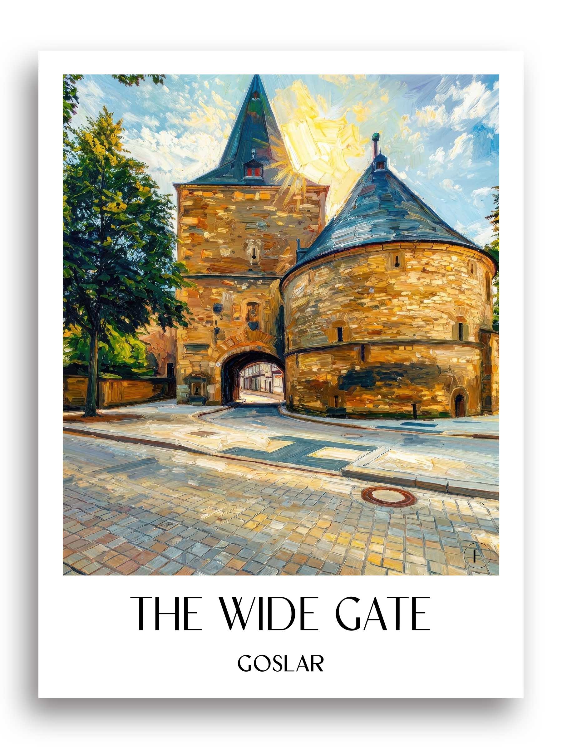 Das Breite Tor Poster - Goslar - Deutschland Kunstdruck - Ölgemälde von A4 bis A1