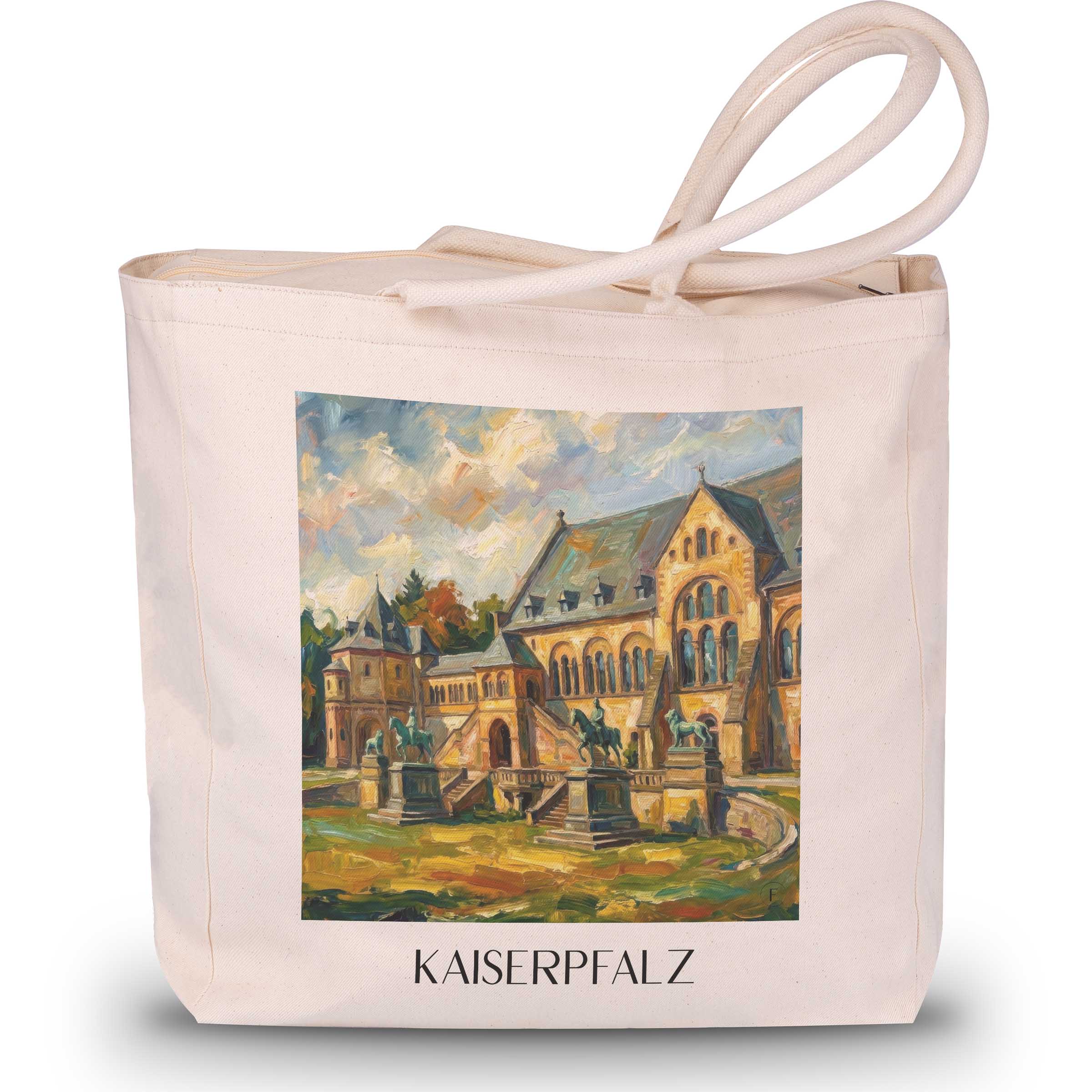 kaiserpfalz--goslar-deutschland-einkaufstasche-oil-painting-oelgemaelde