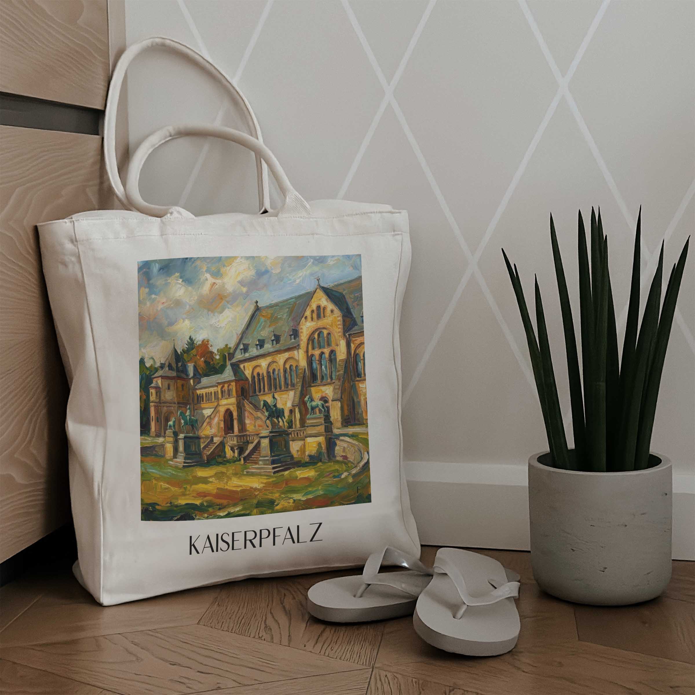 kaiserpfalz--goslar-deutschland-einkaufstasche-oil-painting-oelgemaelde