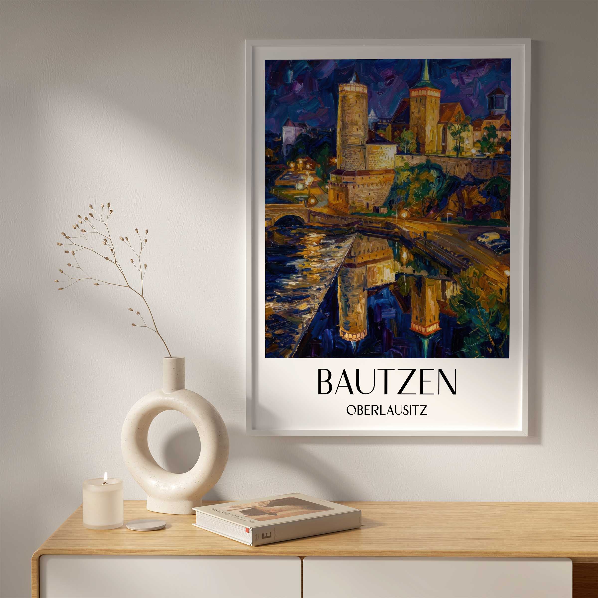 bautzen-(bei-nacht)-oberlausitz-deutschland-poster-oil-painting-oelgemaelde