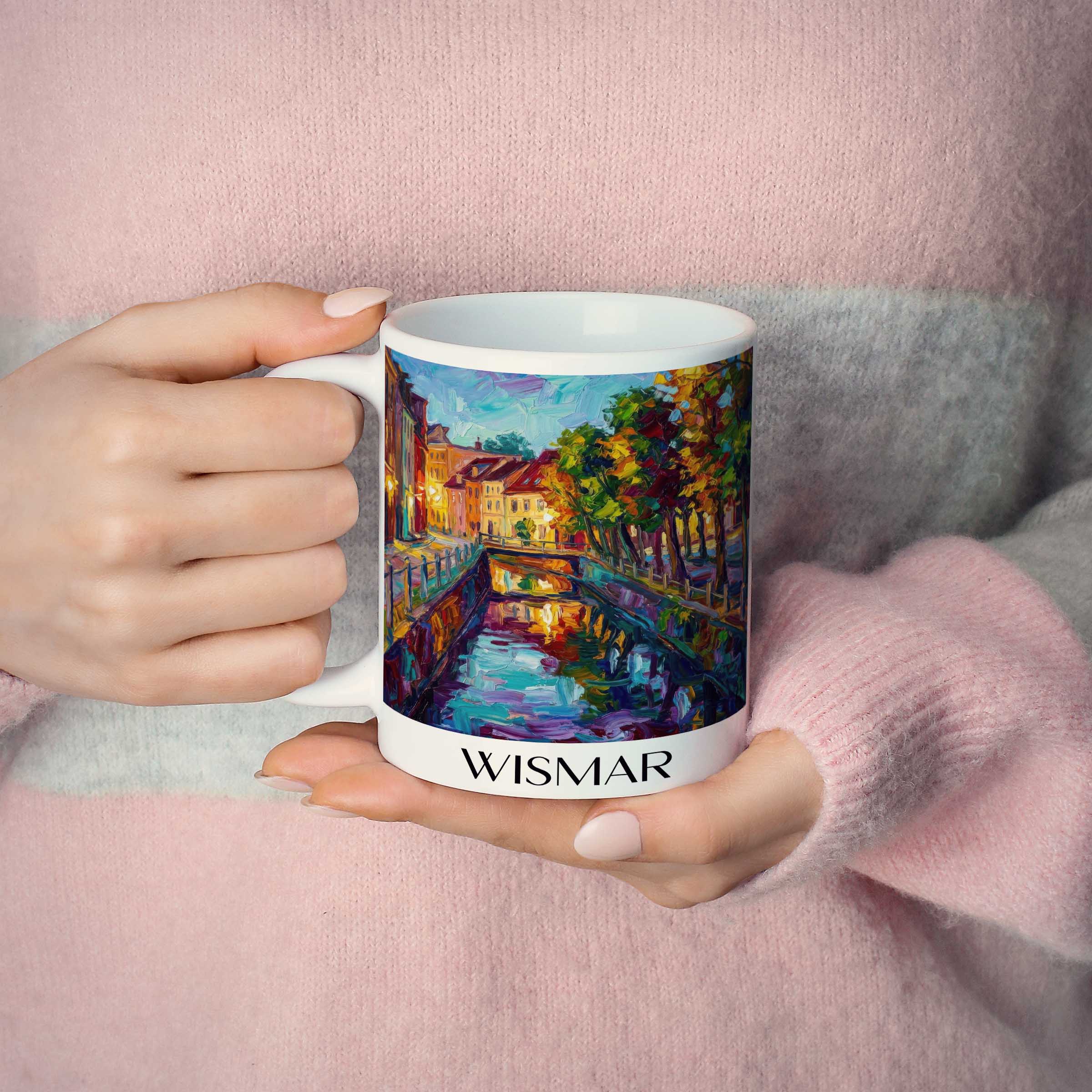 wismar-(bei-nacht)-mecklenburg-deutschland-kaffeebecher-oil-painting-oelgemaelde