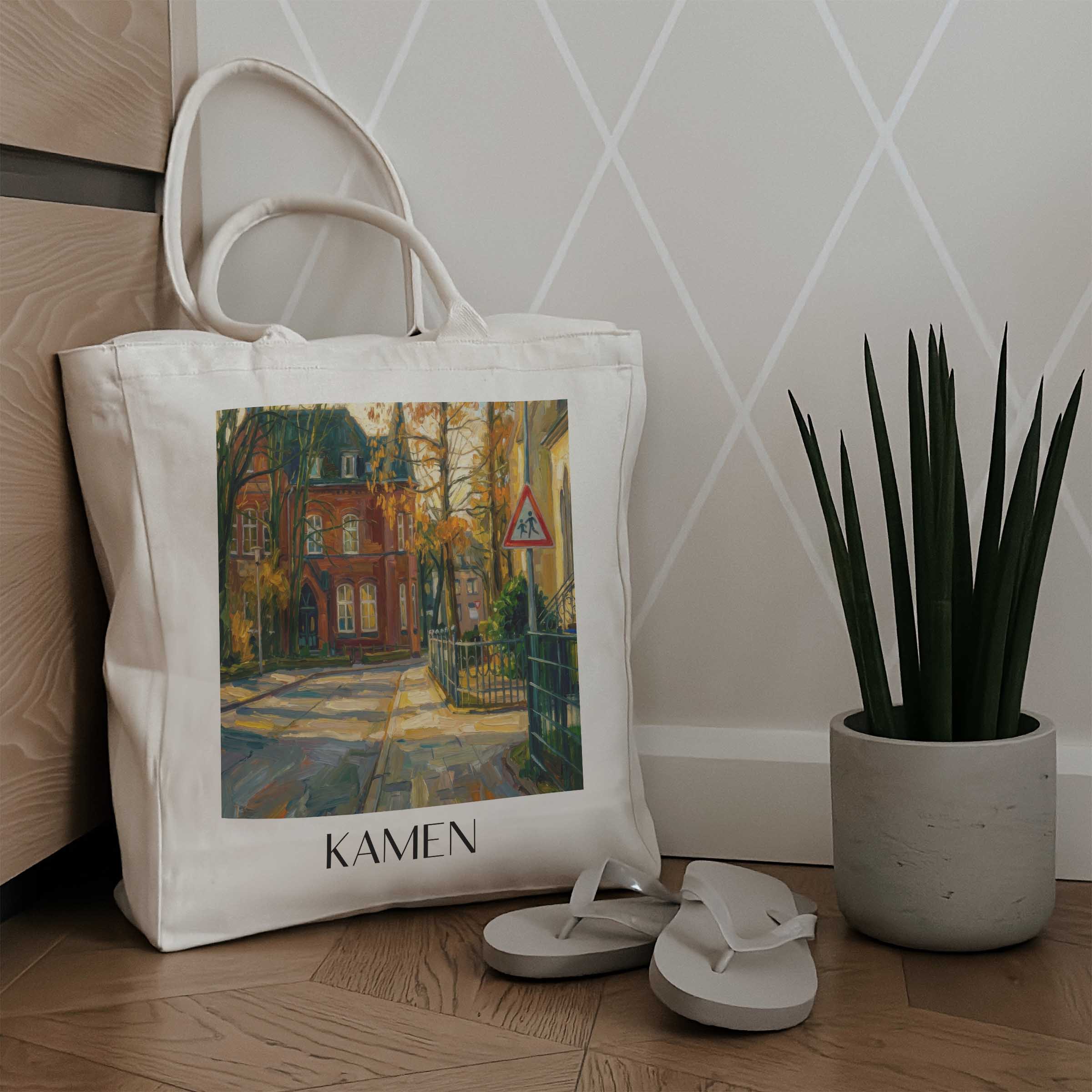 kamen-ruhrgebiet-deutschland-einkaufstasche-oil-painting-oelgemaelde