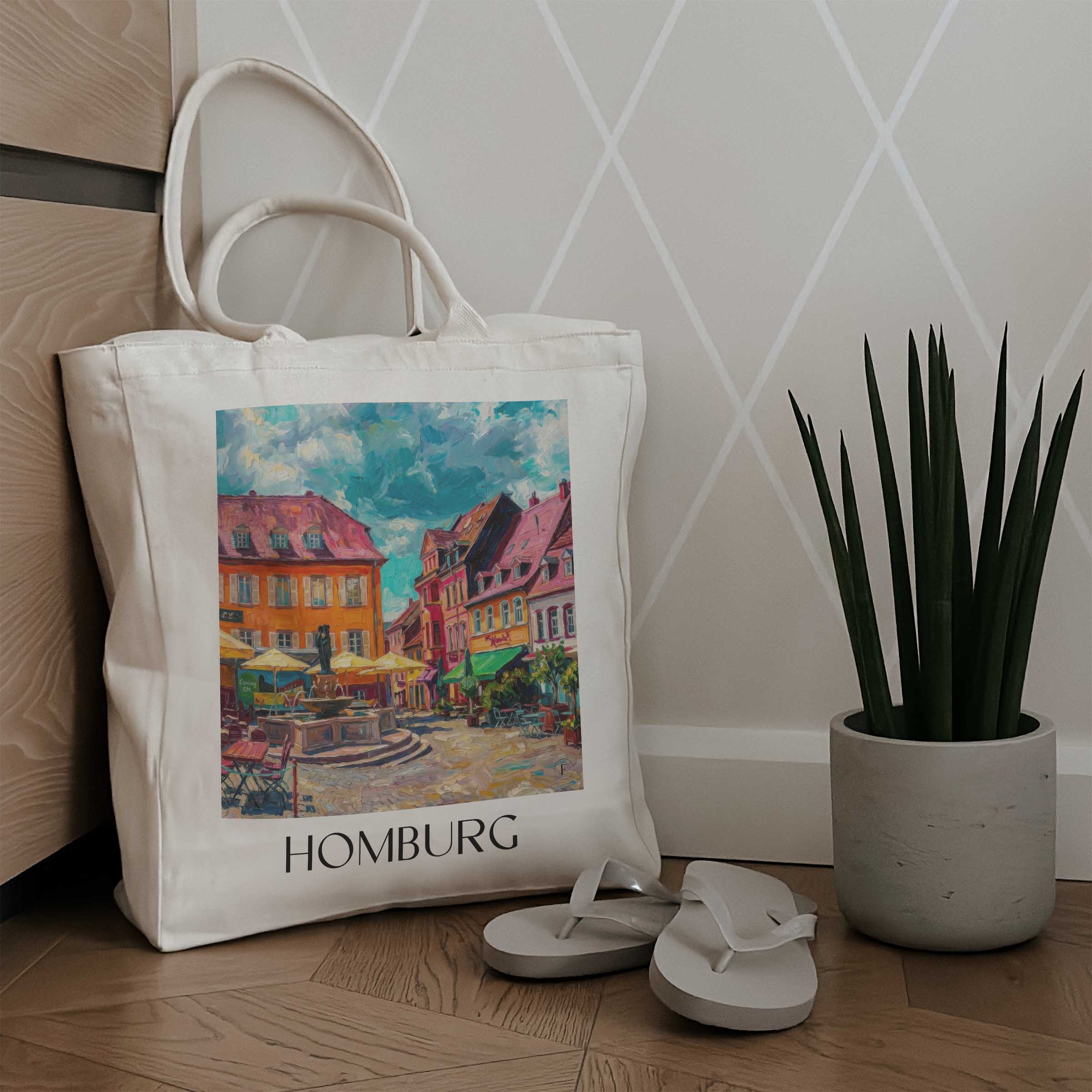 homburg-saarland-deutschland-einkaufstasche-oil-painting-oelgemaelde