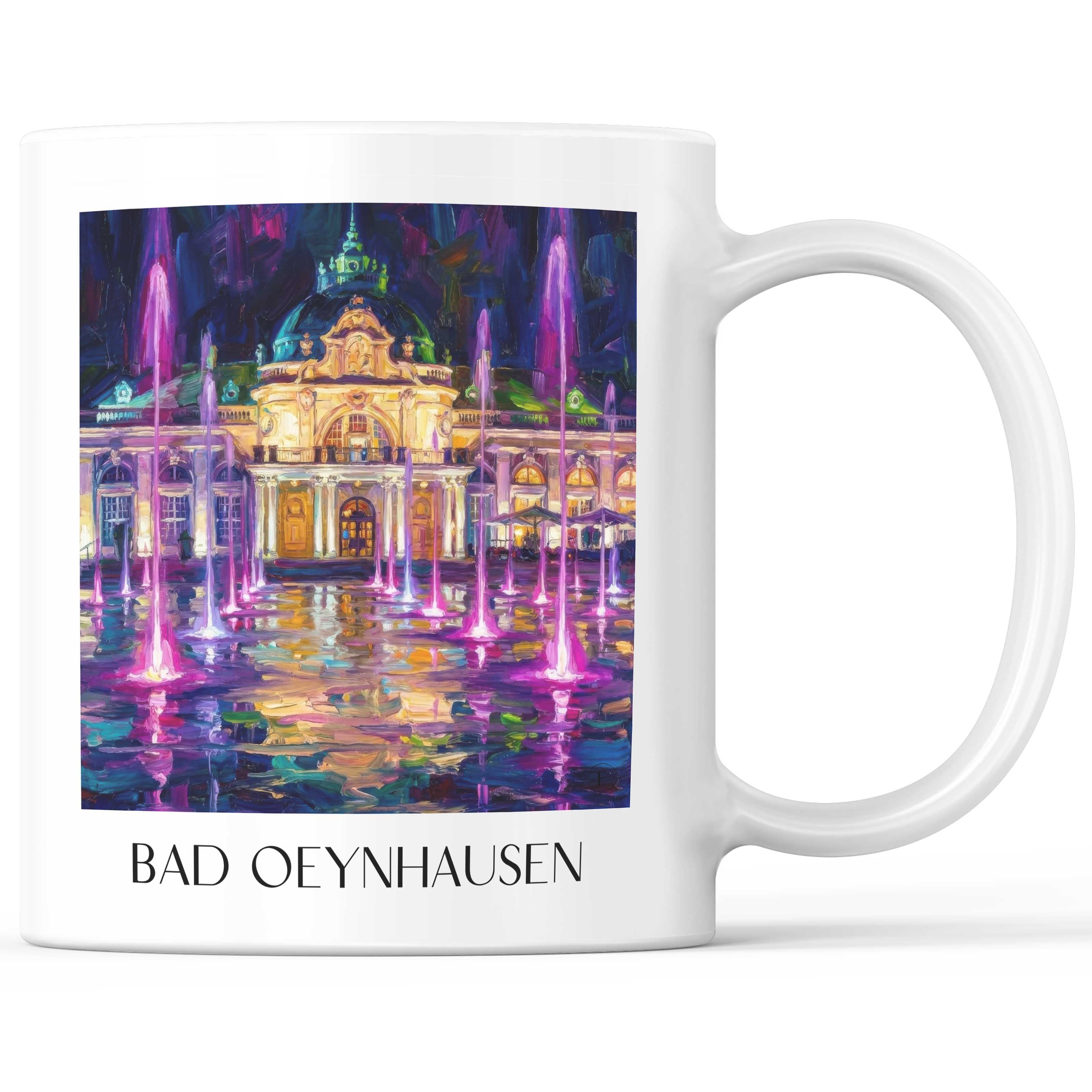 Bad Oeynhausen Kaffeebecher - Ostwestfalen - Deutschland Becher - Kaffeetasse im Ölgemälde Stil