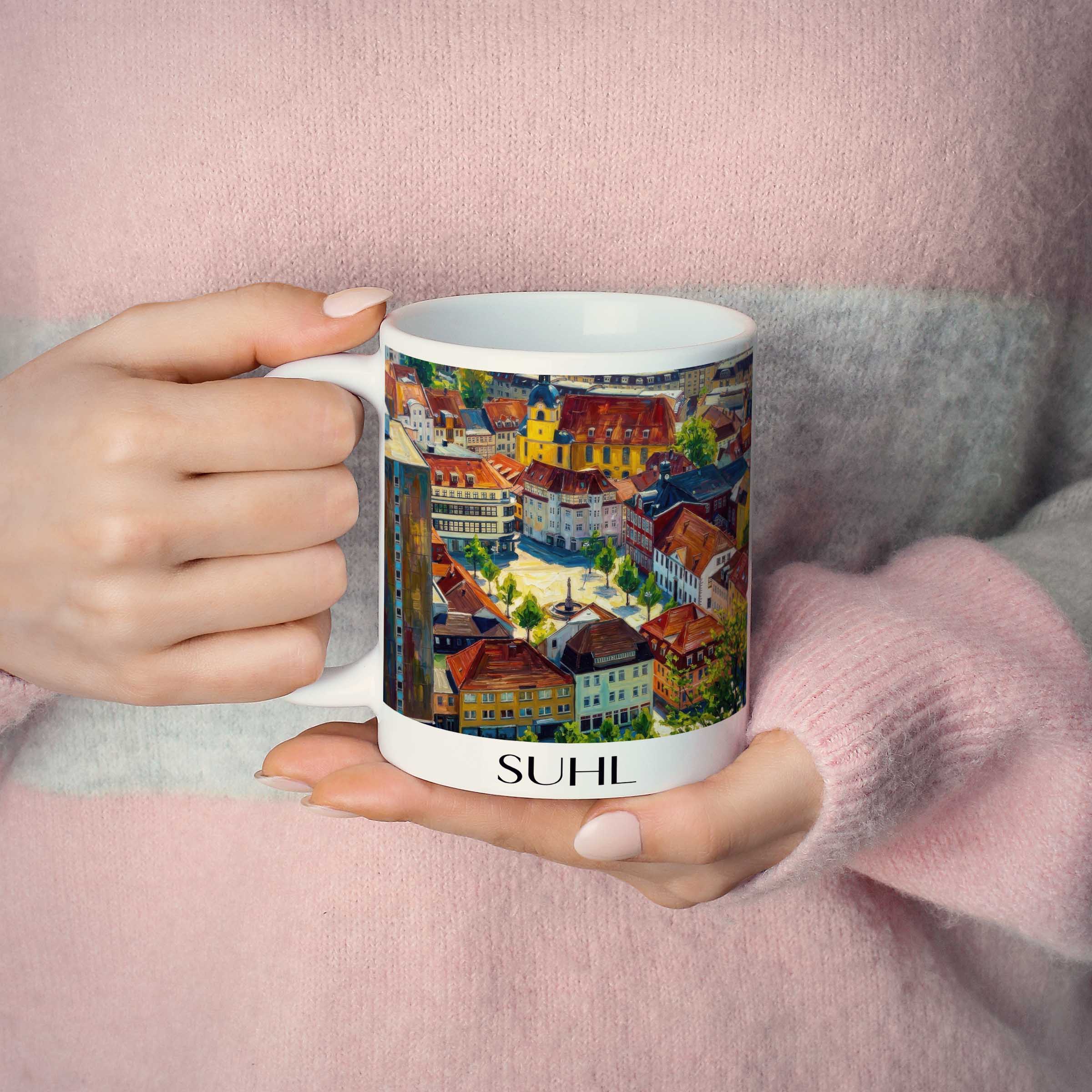 suhl-thüringen-deutschland-kaffeebecher-oil-painting-oelgemaelde