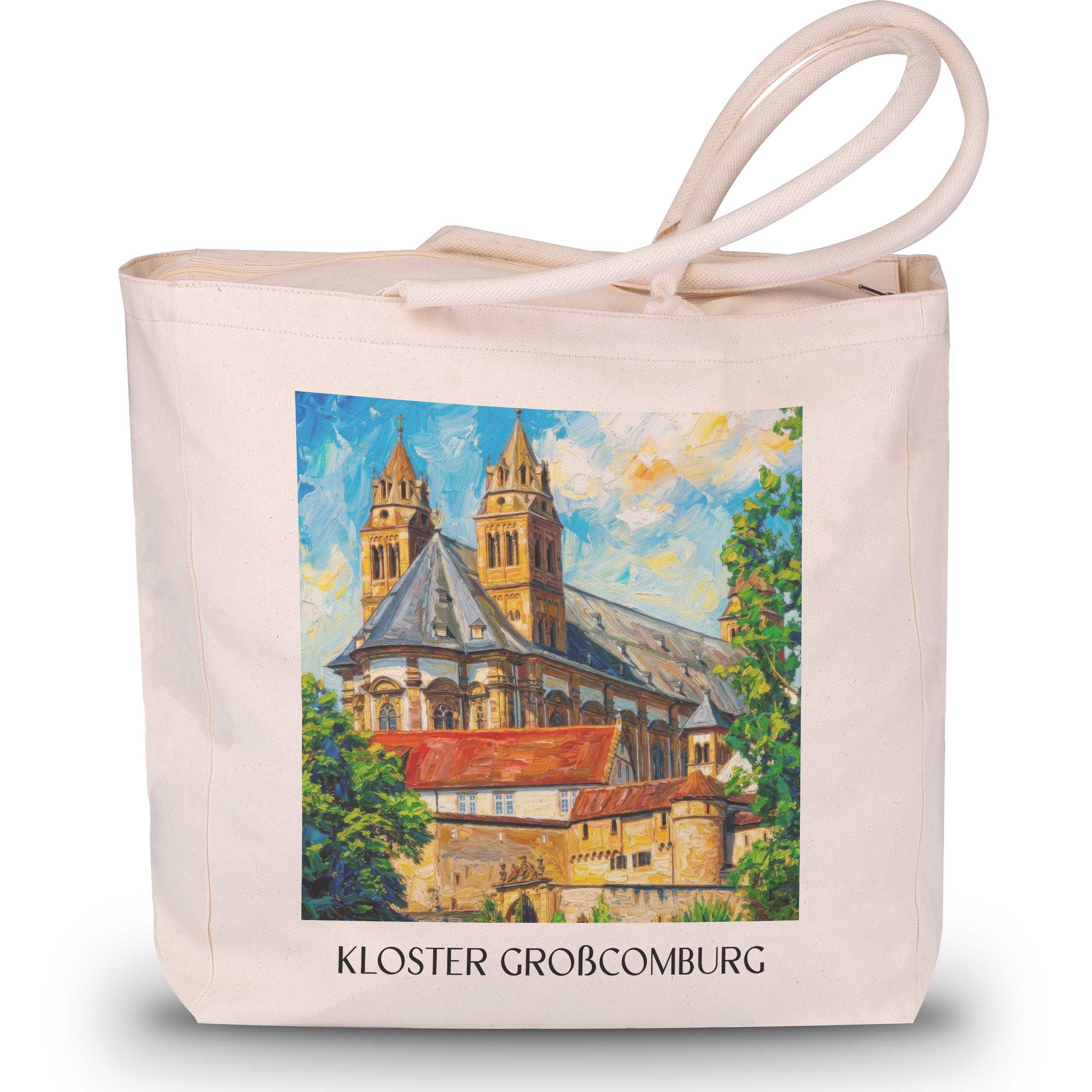 kloster-großcomburg-schwäbisch-hall-deutschland-einkaufstasche-oil-painting-oelgemaelde