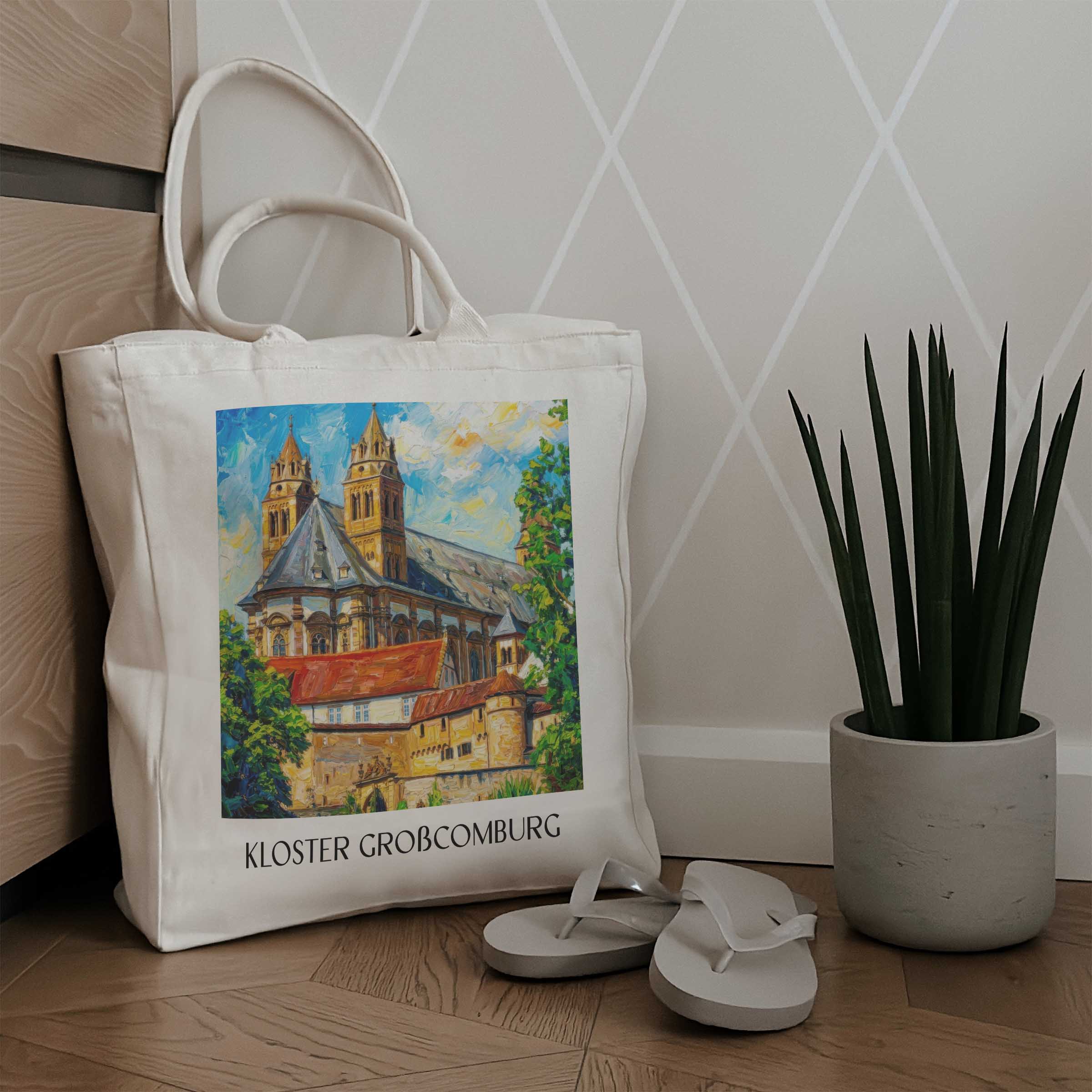 kloster-großcomburg-schwäbisch-hall-deutschland-einkaufstasche-oil-painting-oelgemaelde