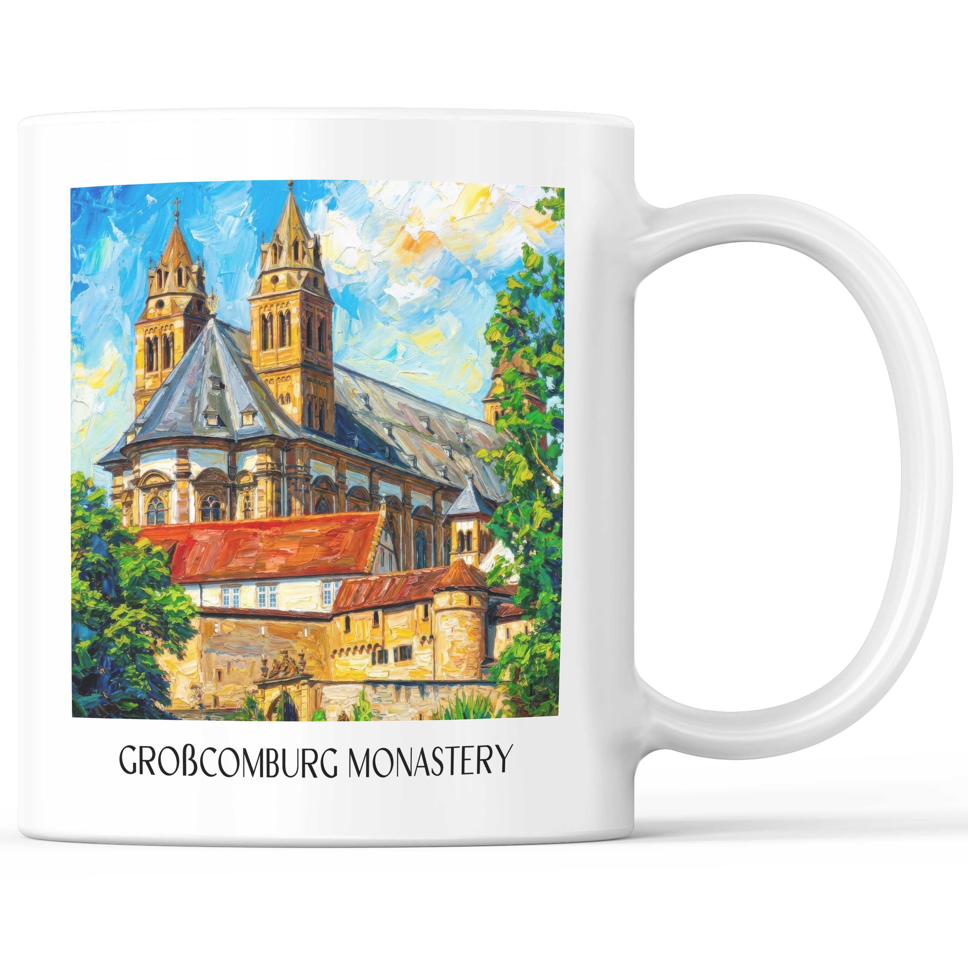 Kloster Großcomburg Kaffeebecher - Schwäbisch Hall - Deutschland Becher - Kaffeetasse im Ölgemälde Stil