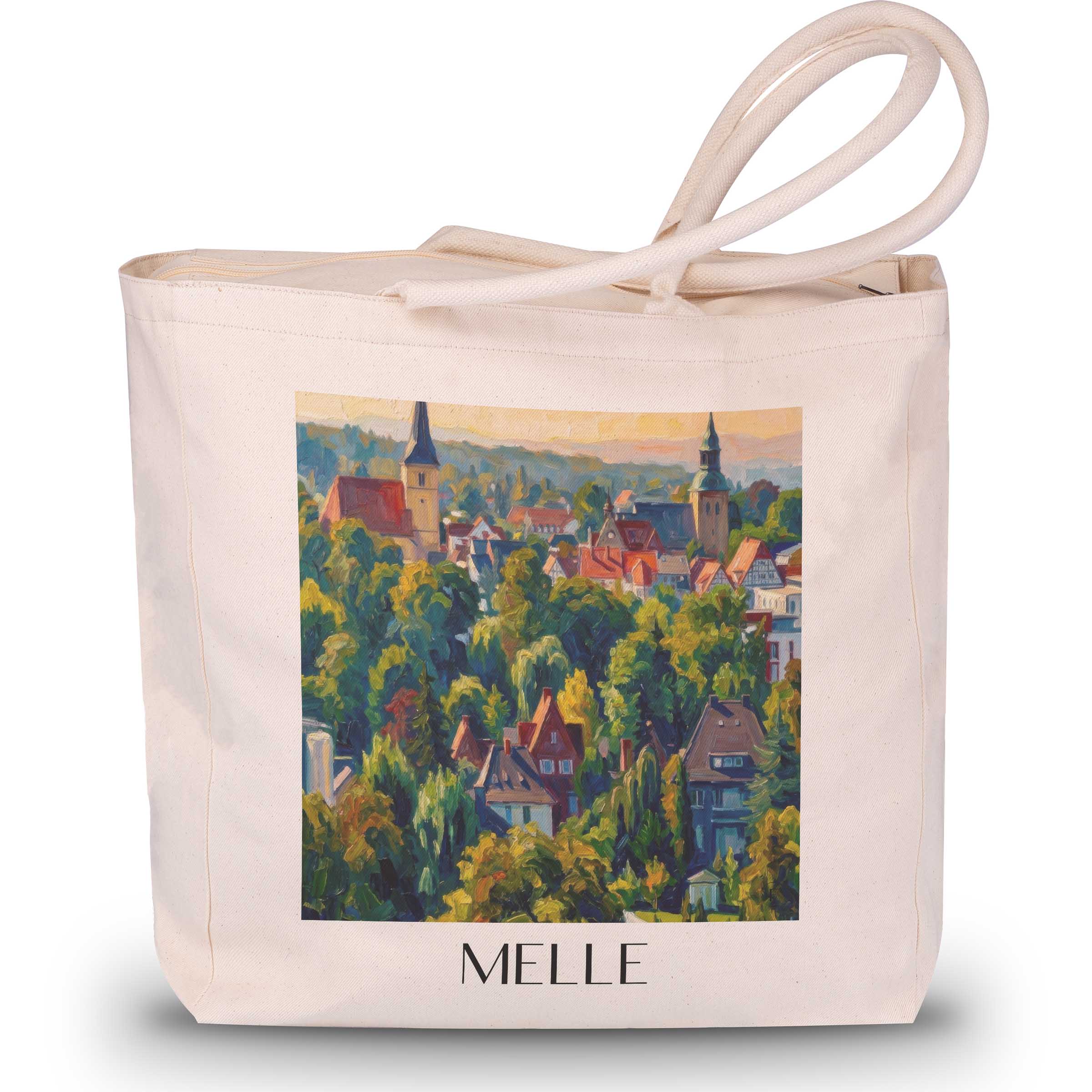 melle-niedersachsen-deutschland-einkaufstasche-oil-painting-oelgemaelde