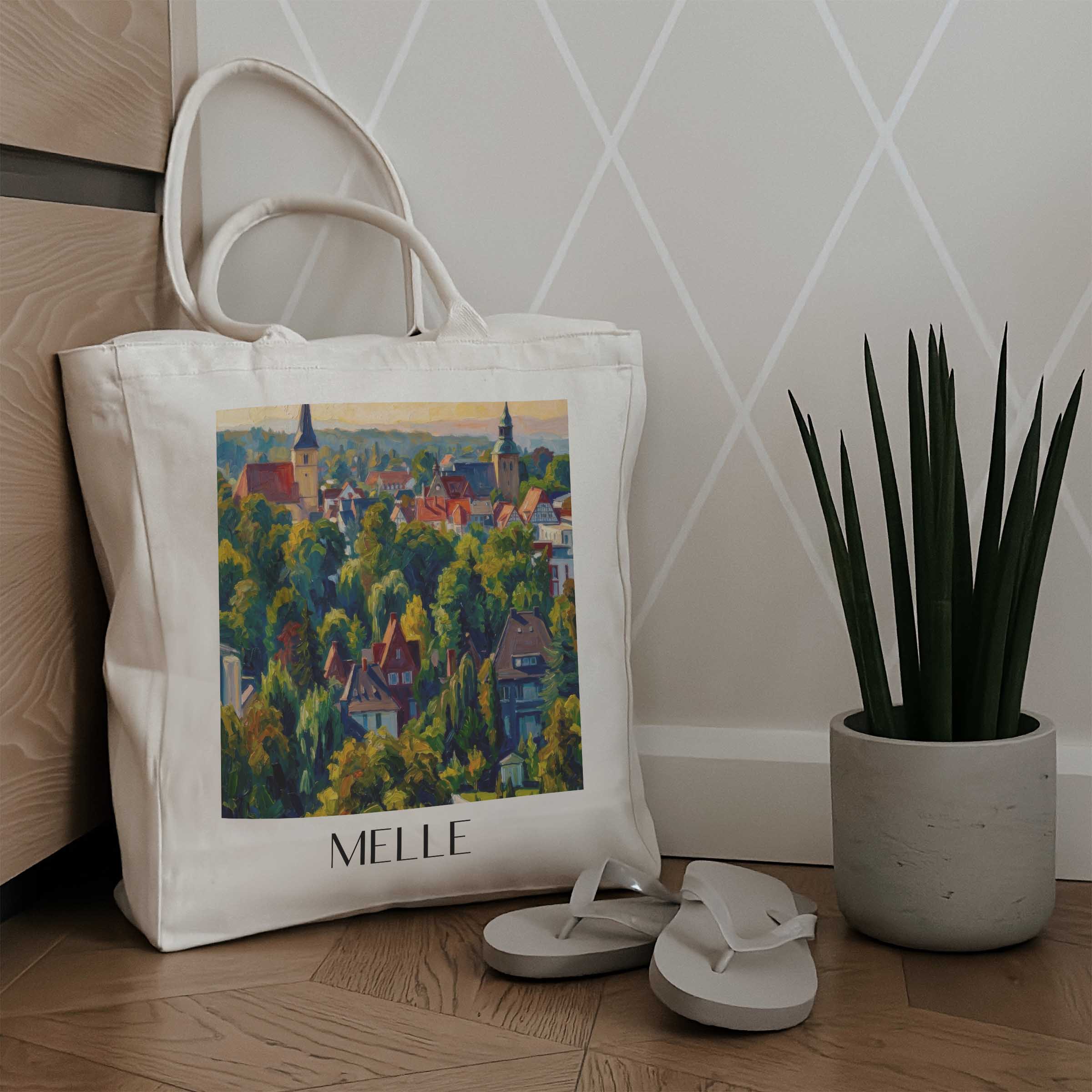 melle-niedersachsen-deutschland-einkaufstasche-oil-painting-oelgemaelde