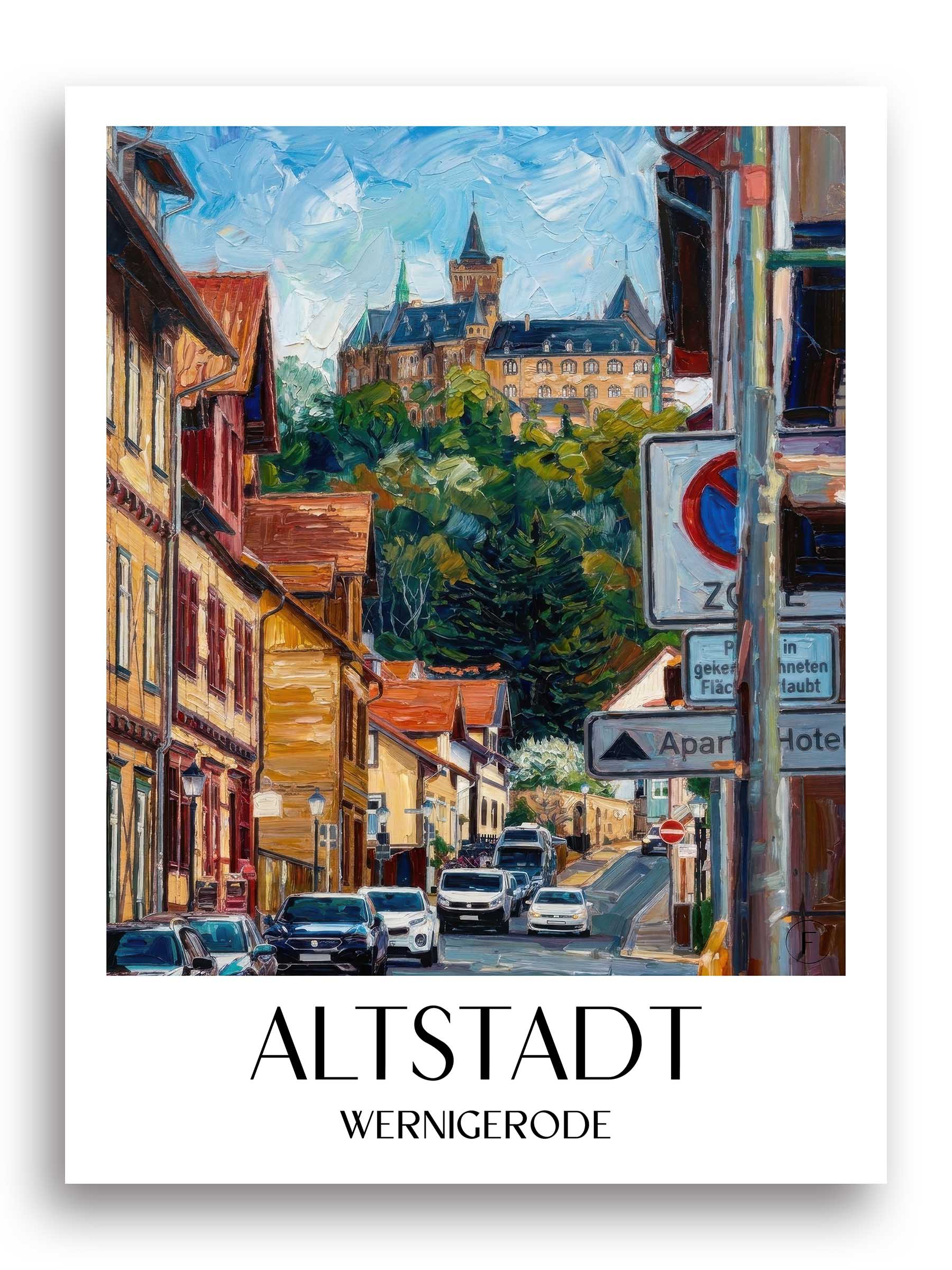 altstadt-wernigerode-deutschland-poster-oil-painting-oelgemaelde