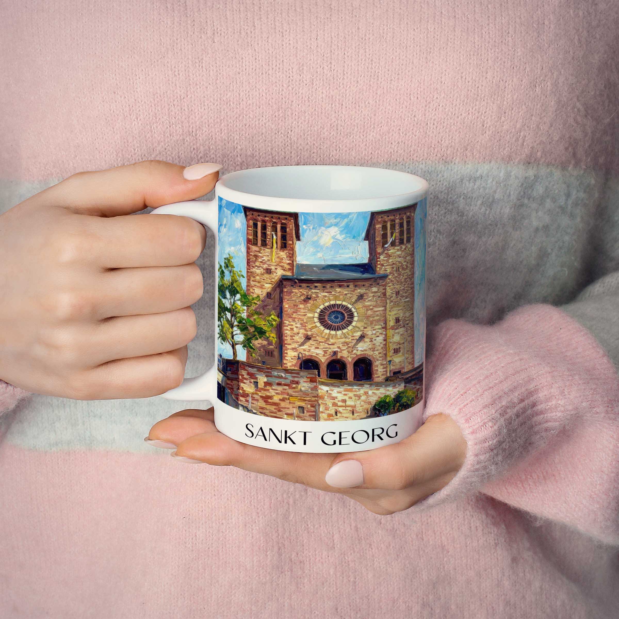 sankt-georg-bensheim-deutschland-kaffeebecher-oil-painting-oelgemaelde