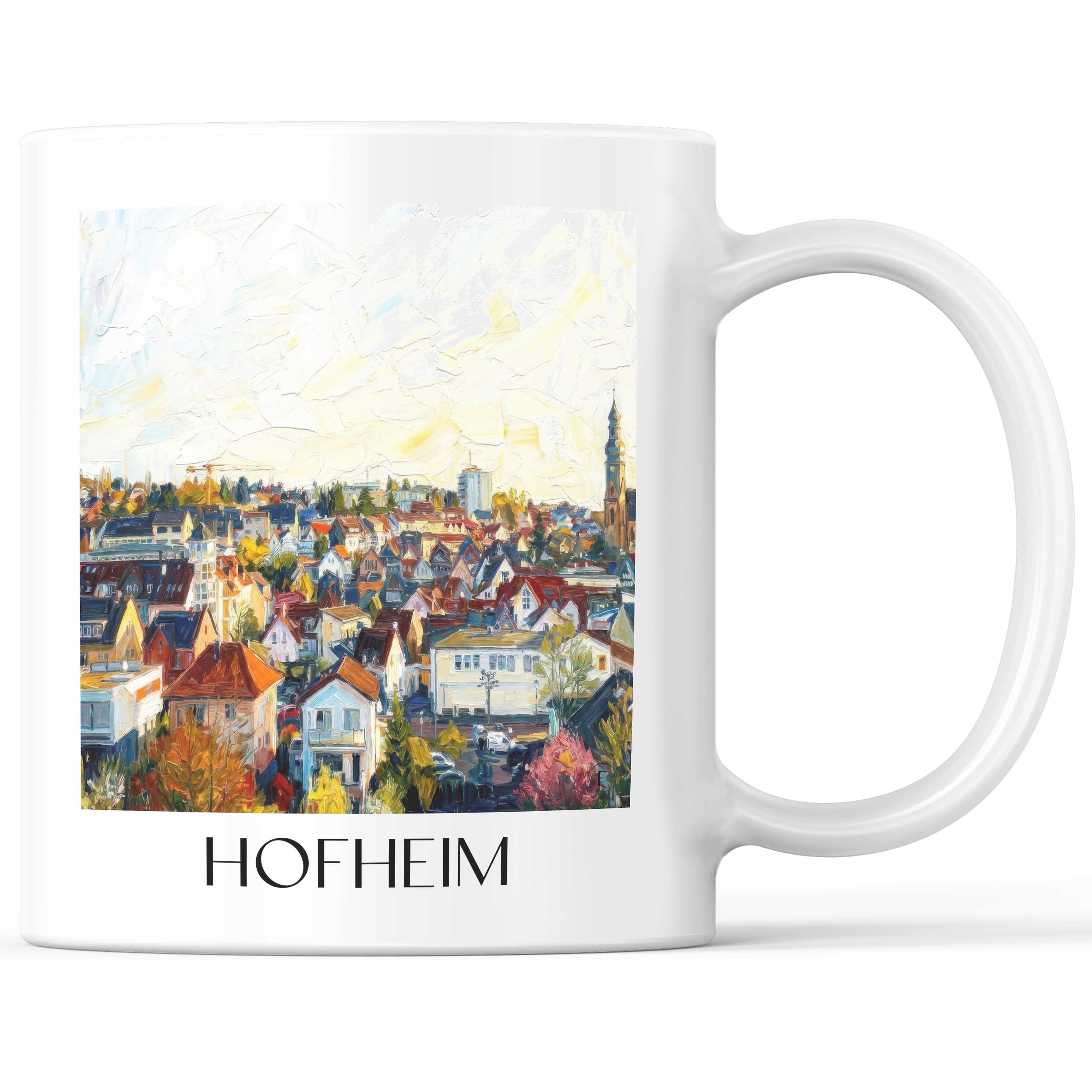 Hofheim Kaffeebecher - Taunus - Deutschland Becher - Kaffeetasse im Ölgemälde Stil