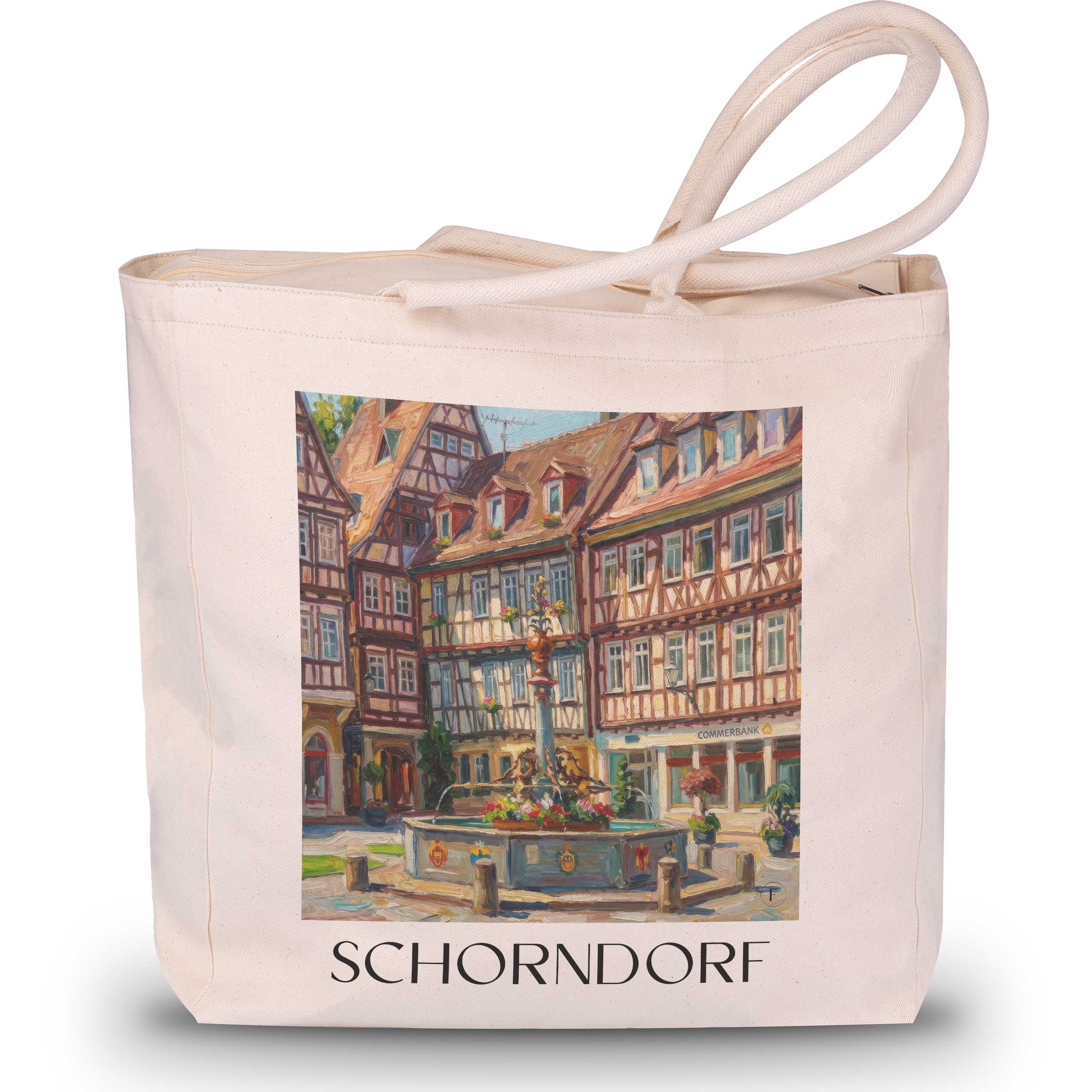 schorndorf-württemberg-deutschland-einkaufstasche-oil-painting-oelgemaelde