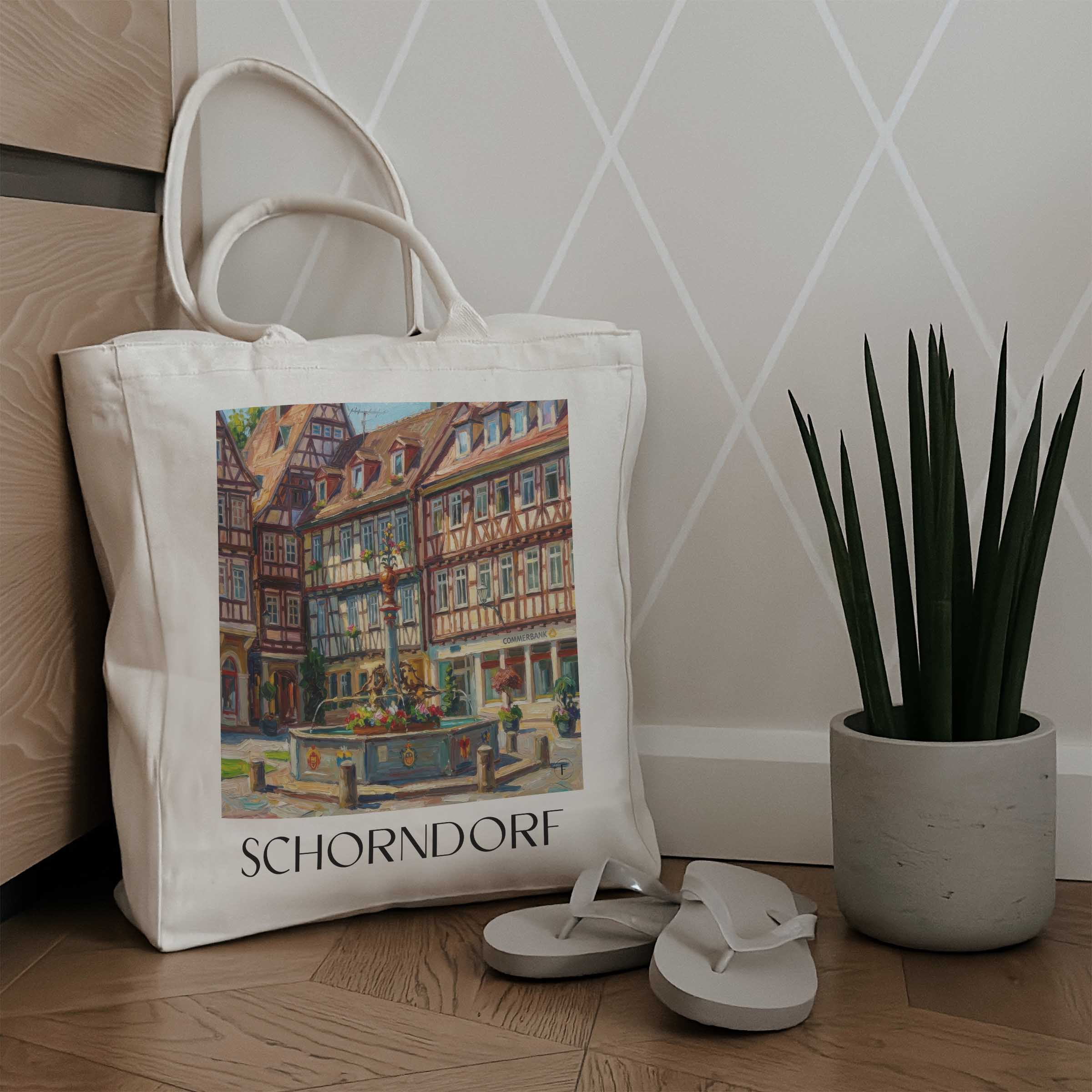 schorndorf-württemberg-deutschland-einkaufstasche-oil-painting-oelgemaelde