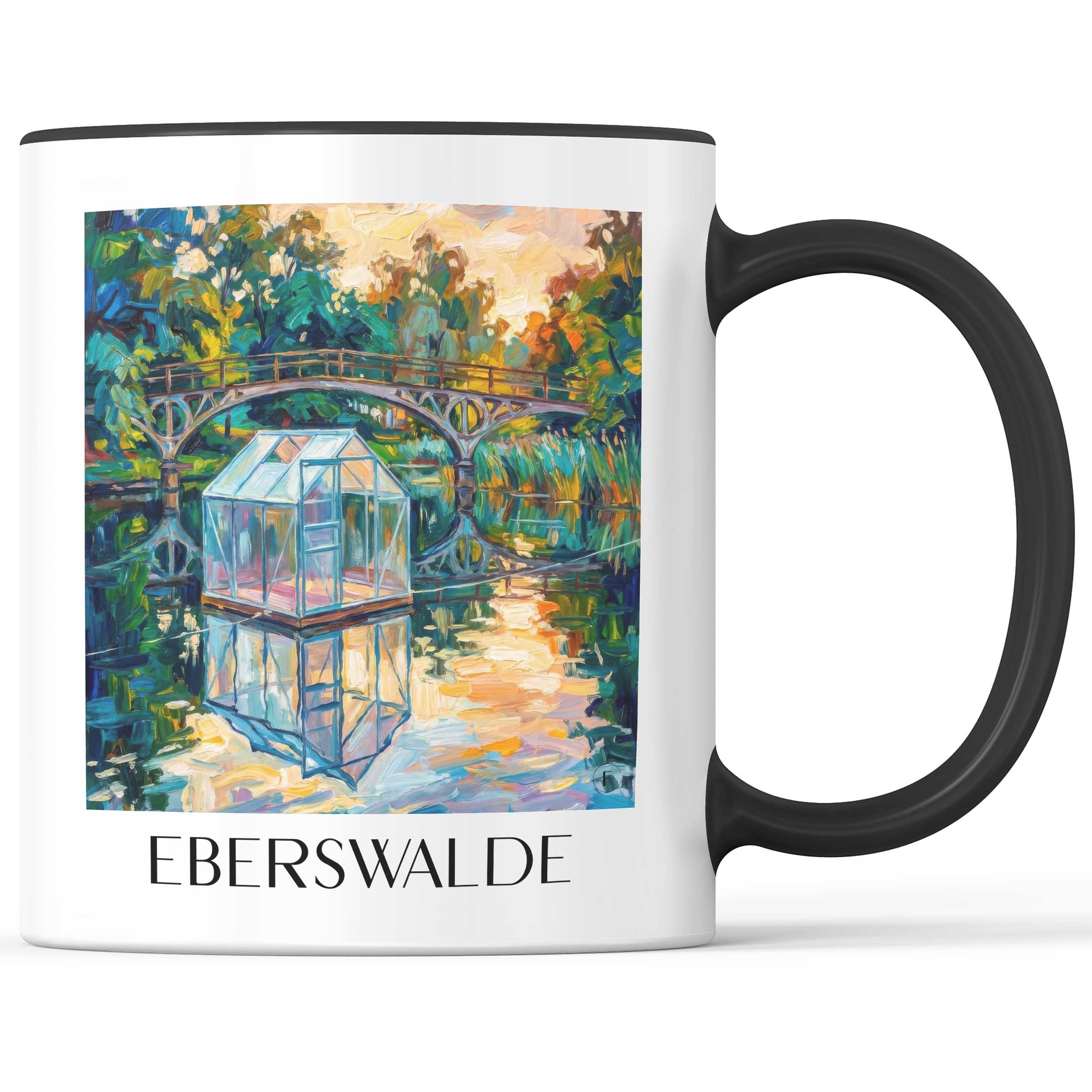 Eberswalde Kaffeebecher - Brandenburg - Deutschland Becher - Kaffeetasse im Ölgemälde Stil
