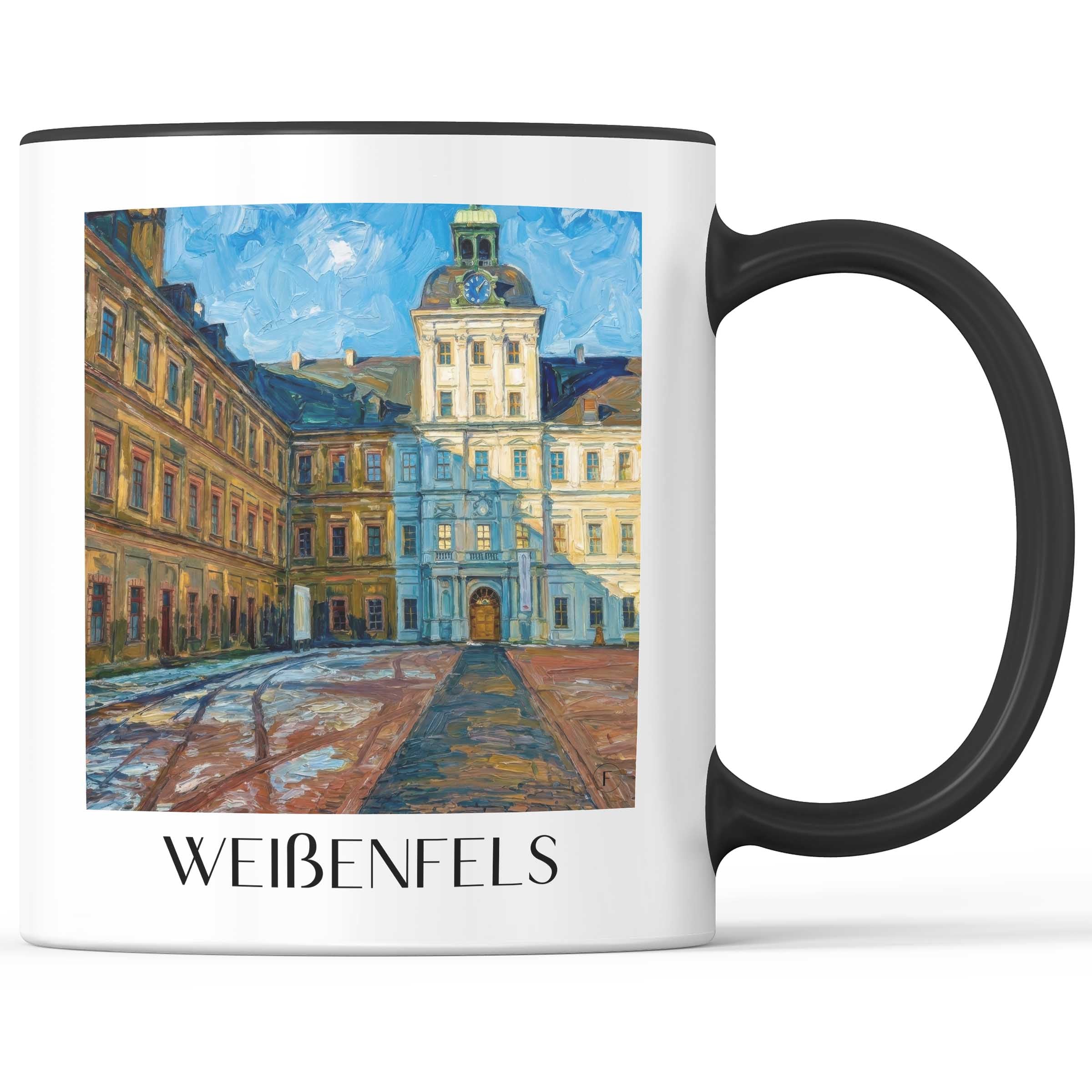 Weißenfels Kaffeebecher - Sachsen-Anhalt - Deutschland Becher - Kaffeetasse im Ölgemälde Stil