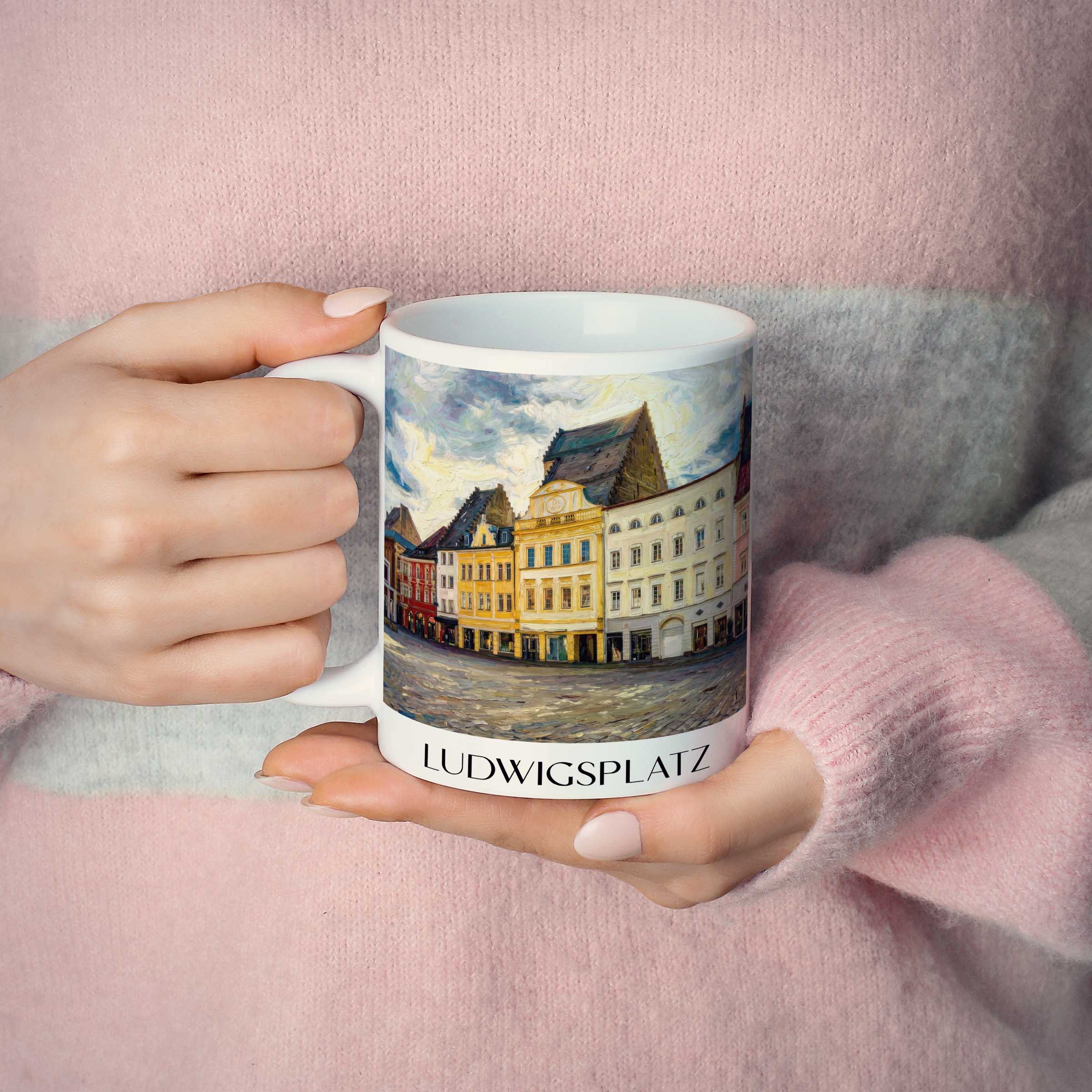 ludwigsplatz-straubing-deutschland-kaffeebecher-oil-painting-oelgemaelde
