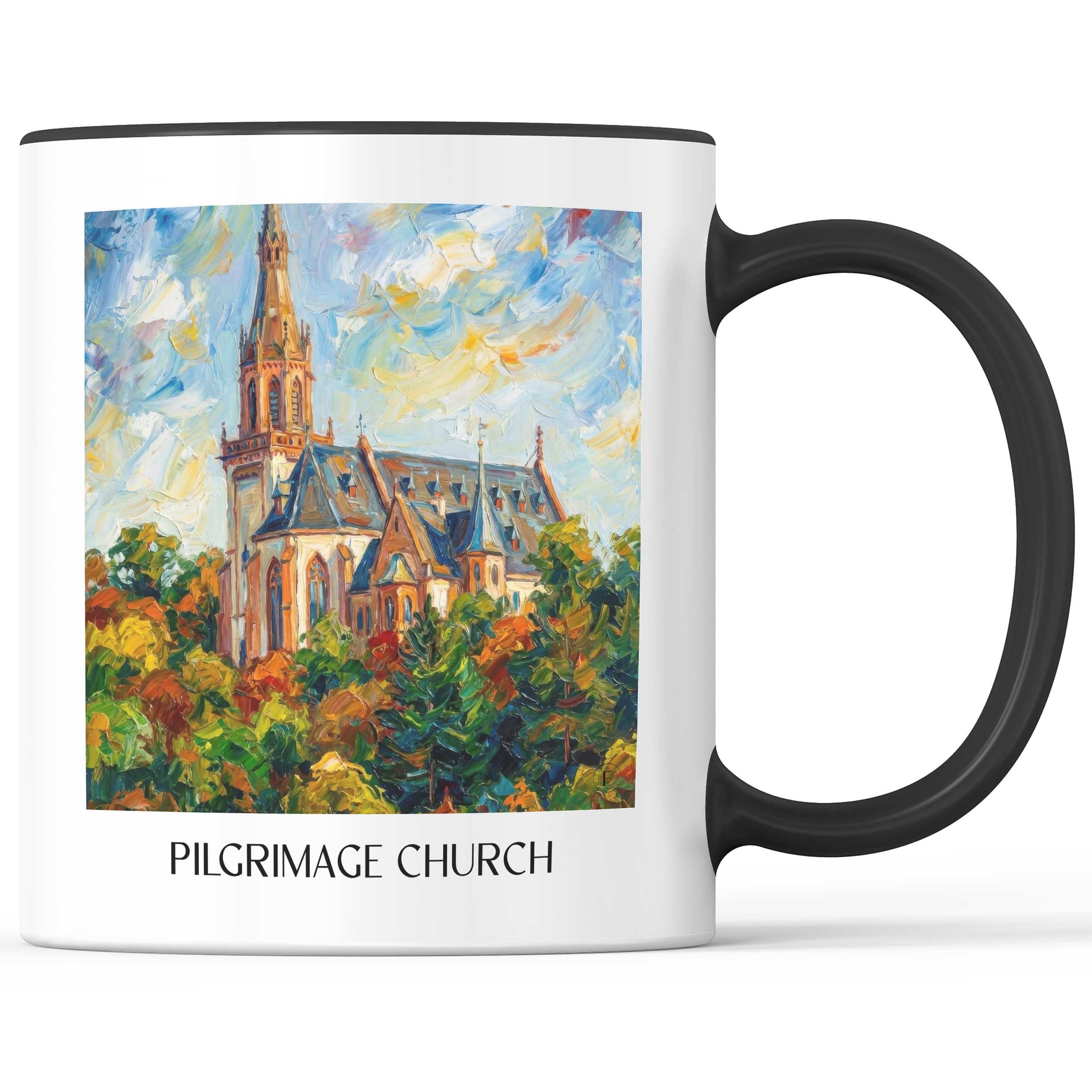 Wallfahrtskirche Kaffeebecher - Bingen am Rhein - Deutschland Becher - Kaffeetasse im Ölgemälde Stil