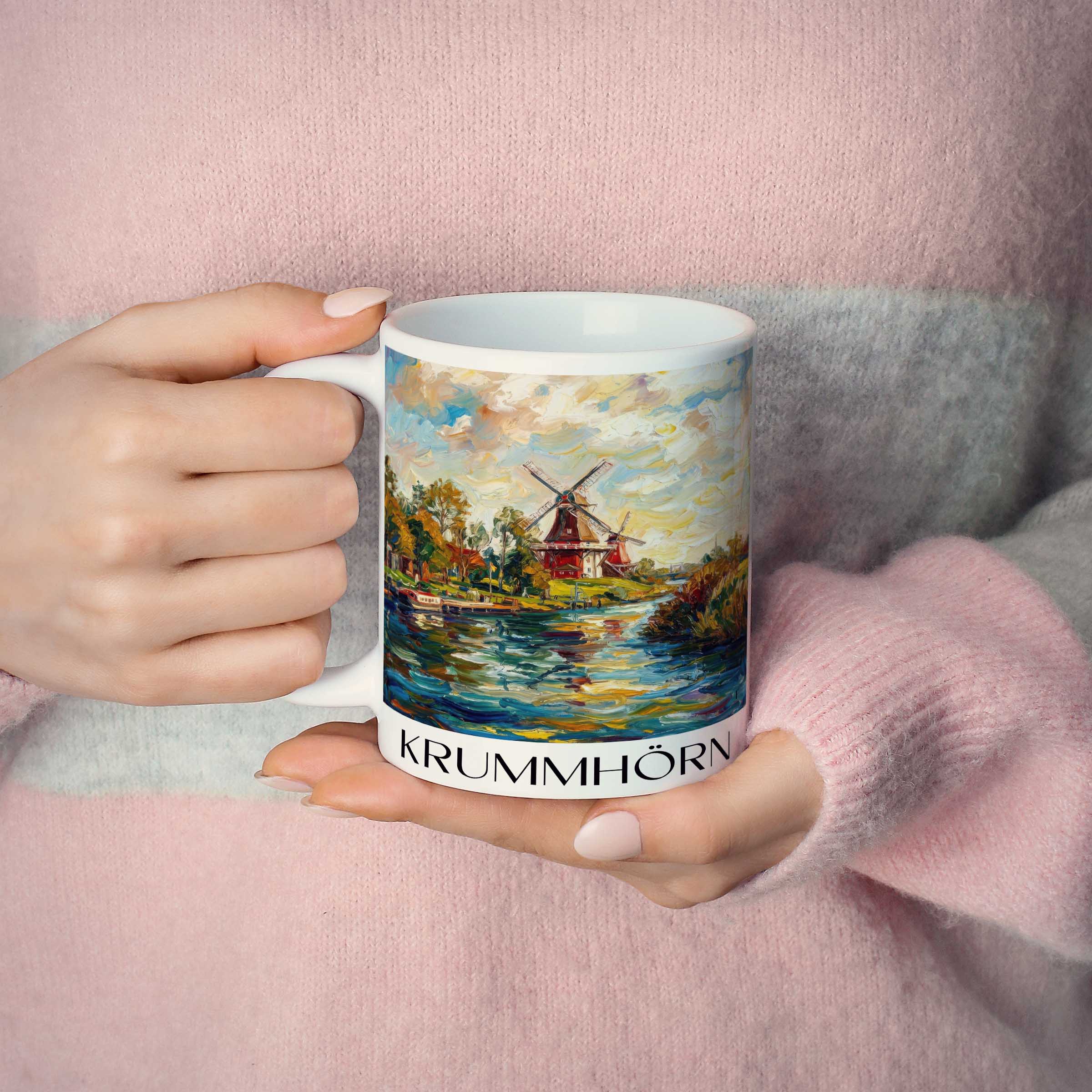 krummhörn-ostfriesland-deutschland-kaffeebecher-oil-painting-oelgemaelde