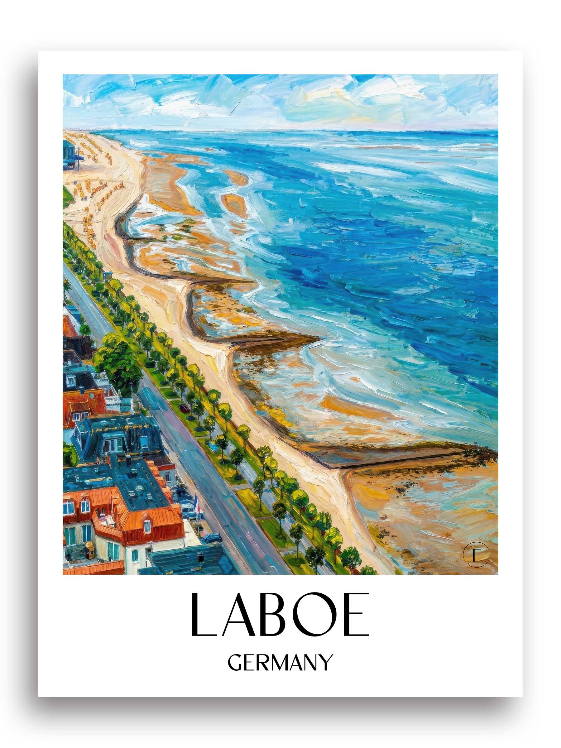 Laboe Poster - Schleswig-Holstein - Deutschland Kunstdruck - Ölgemälde von A4 bis A1
