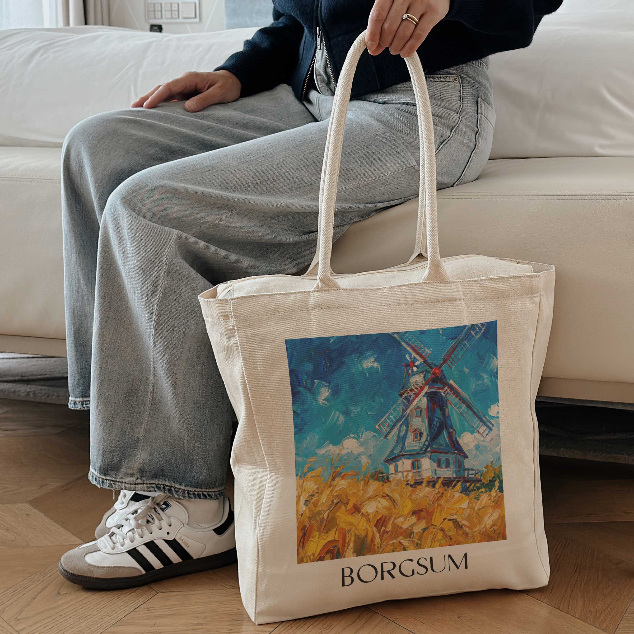 borgsum-schleswig-holstein-deutschland-einkaufstasche-oil-painting-oelgemaelde