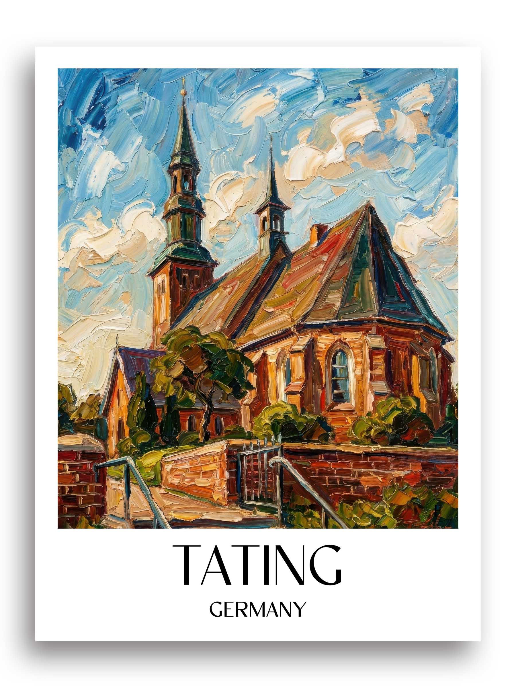 Tating Poster - Schleswig-Holstein - Deutschland Kunstdruck - Ölgemälde von A4 bis A1