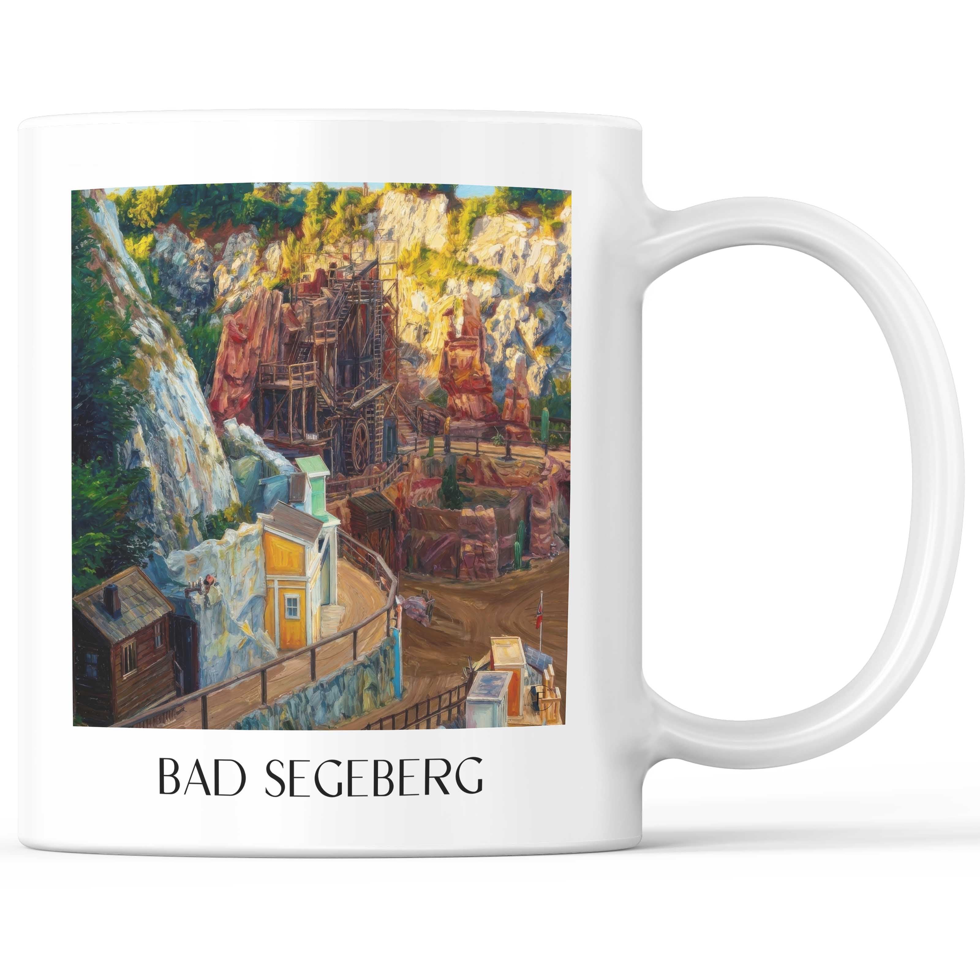 Bad segeberg Kaffeebecher - Holstein - Deutschland Becher - Kaffeetasse im Ölgemälde Stil