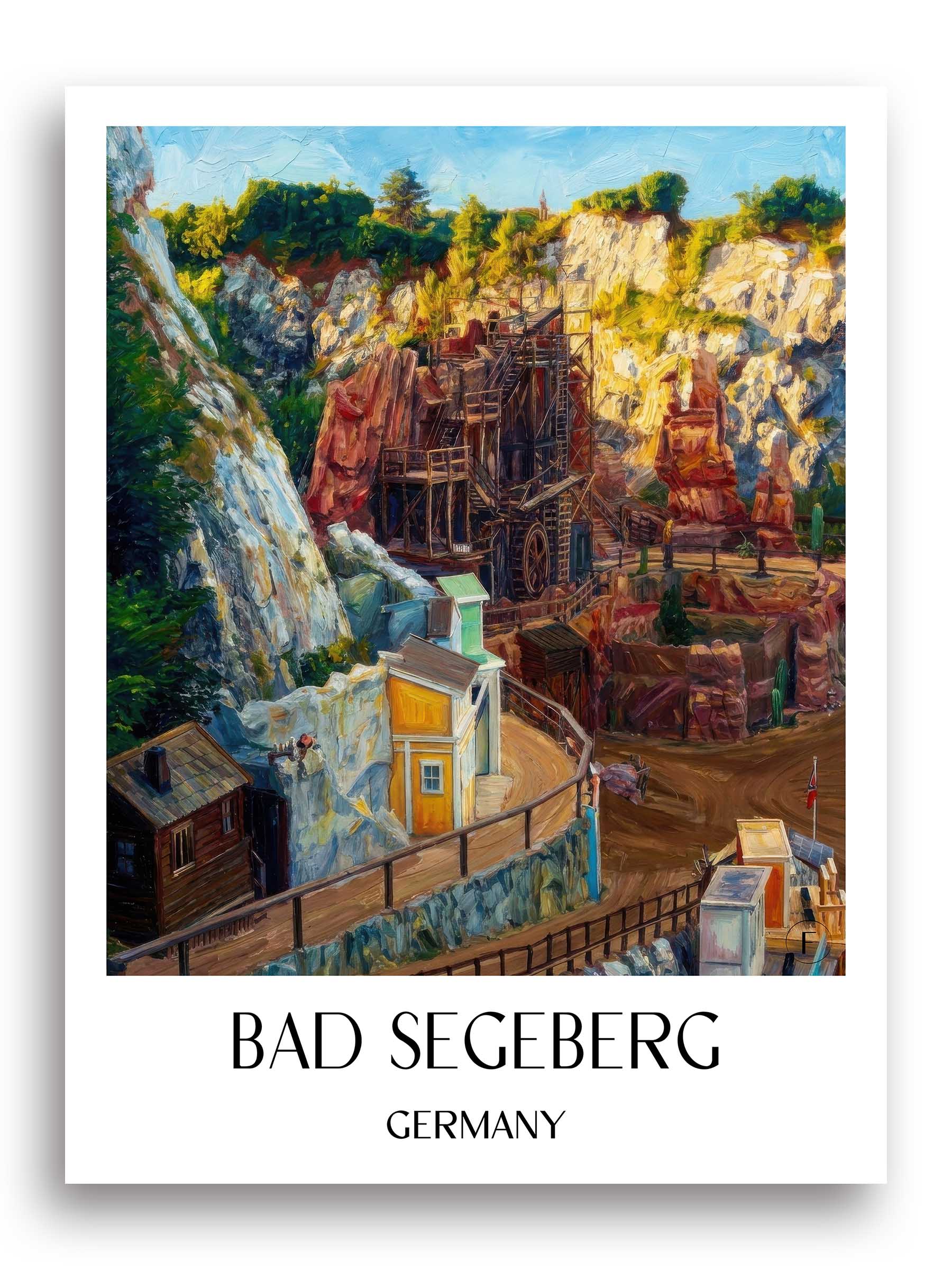 Bad segeberg Poster - Holstein - Deutschland Kunstdruck - Ölgemälde von A4 bis A1