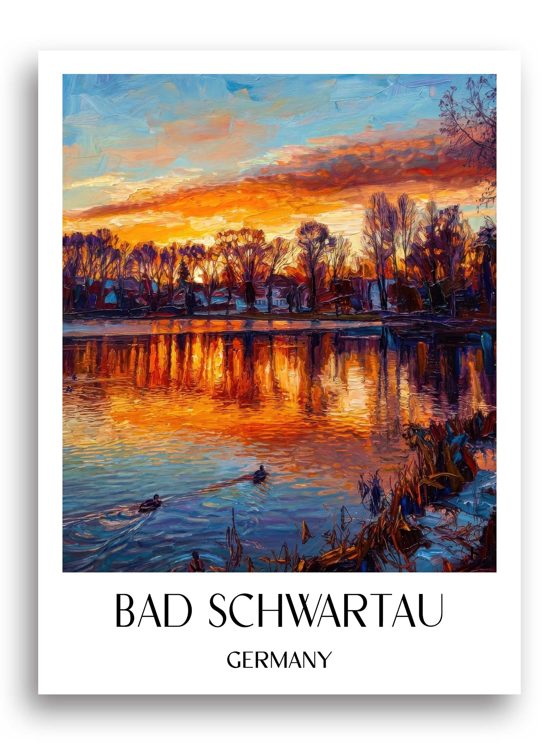 Bad Schwartau Poster - Ostholstein - Deutschland Kunstdruck - Ölgemälde von A4 bis A1