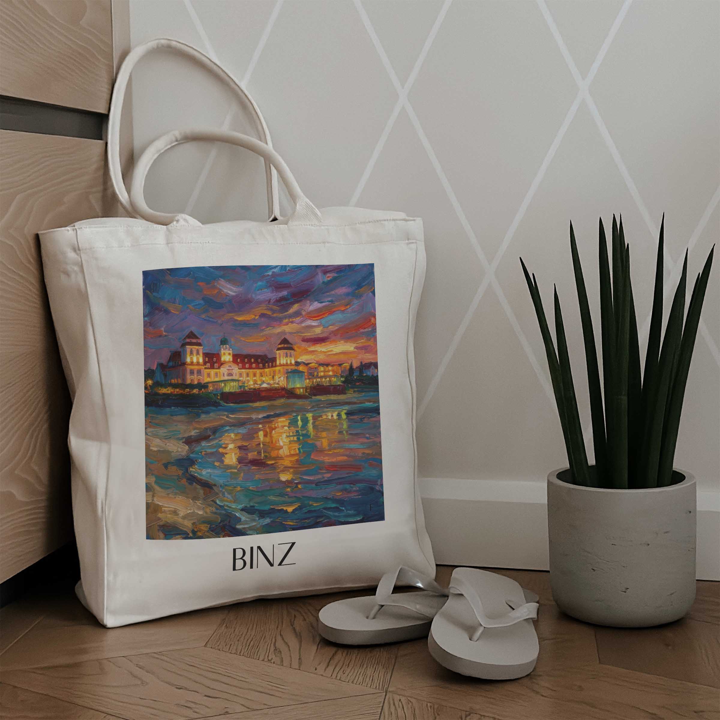 binz-rügen-deutschland-einkaufstasche-oil-painting-oelgemaelde
