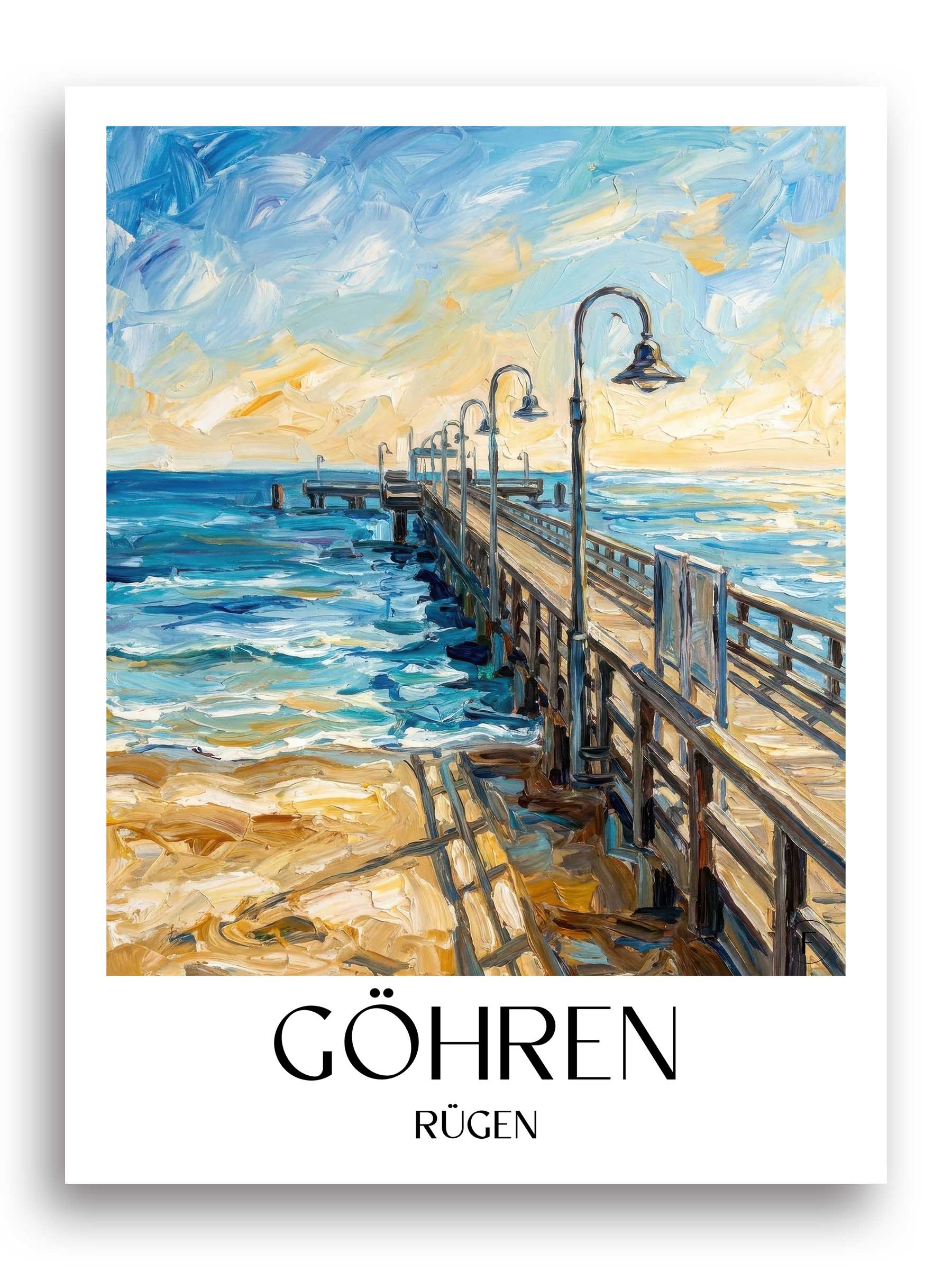 göhren-rügen-deutschland-poster-oil-painting-oelgemaelde