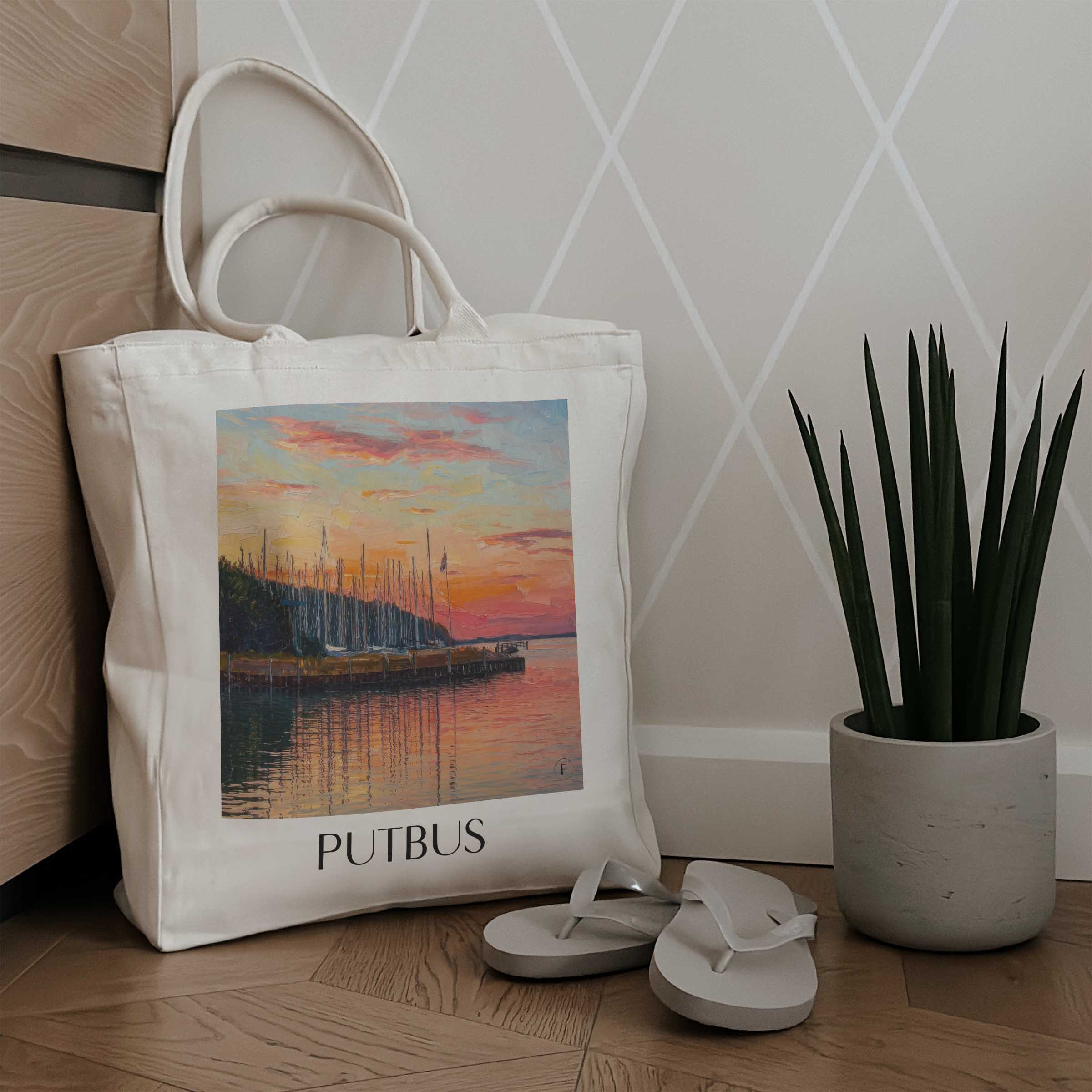 putbus-rügen-deutschland-einkaufstasche-oil-painting-oelgemaelde