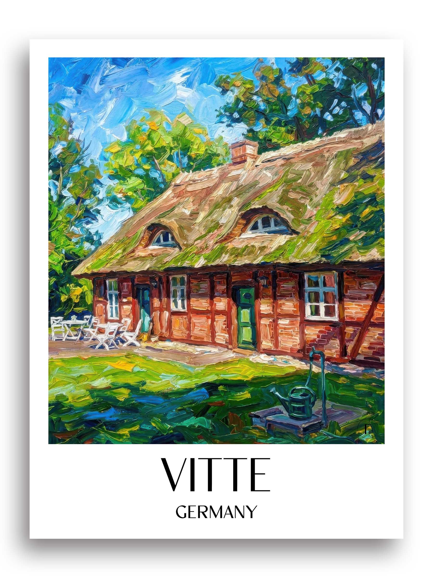 Vitte Poster - Hiddensee - Deutschland Kunstdruck - Ölgemälde von A4 bis A1