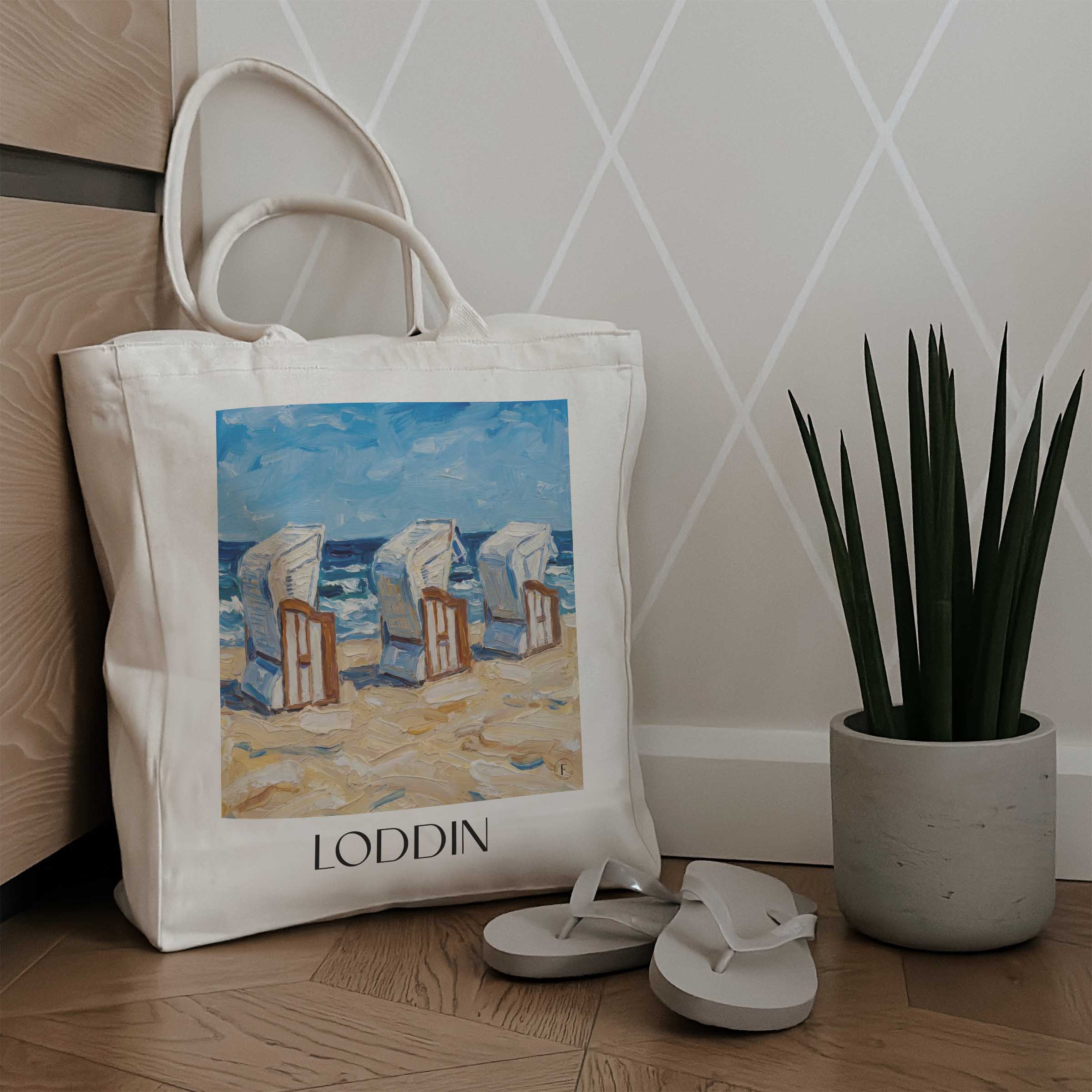 loddin-usedom-deutschland-einkaufstasche-oil-painting-oelgemaelde