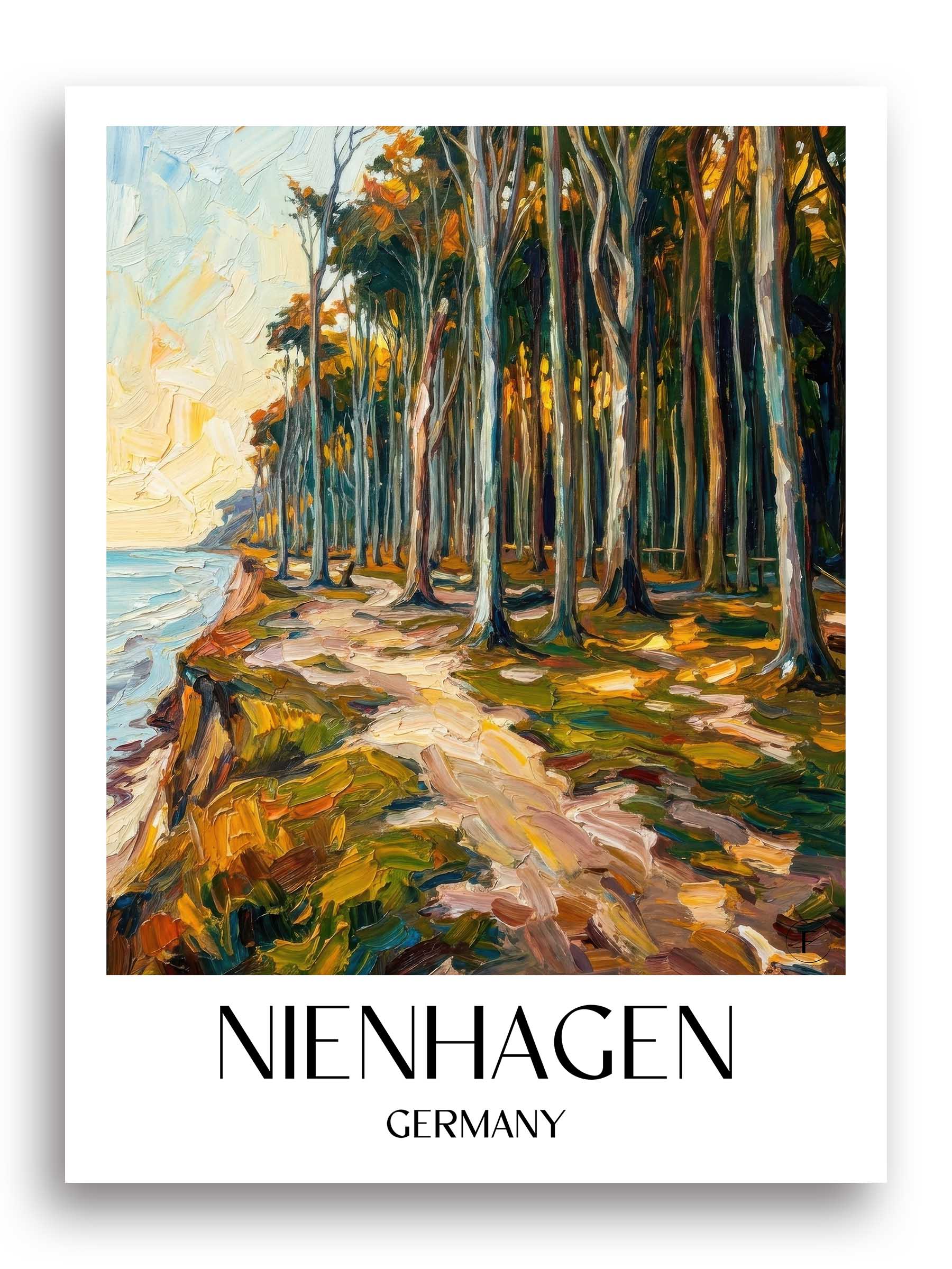 Nienhagen Poster - Mecklenburg-Vorpommern - Deutschland Kunstdruck - Ölgemälde von A4 bis A1