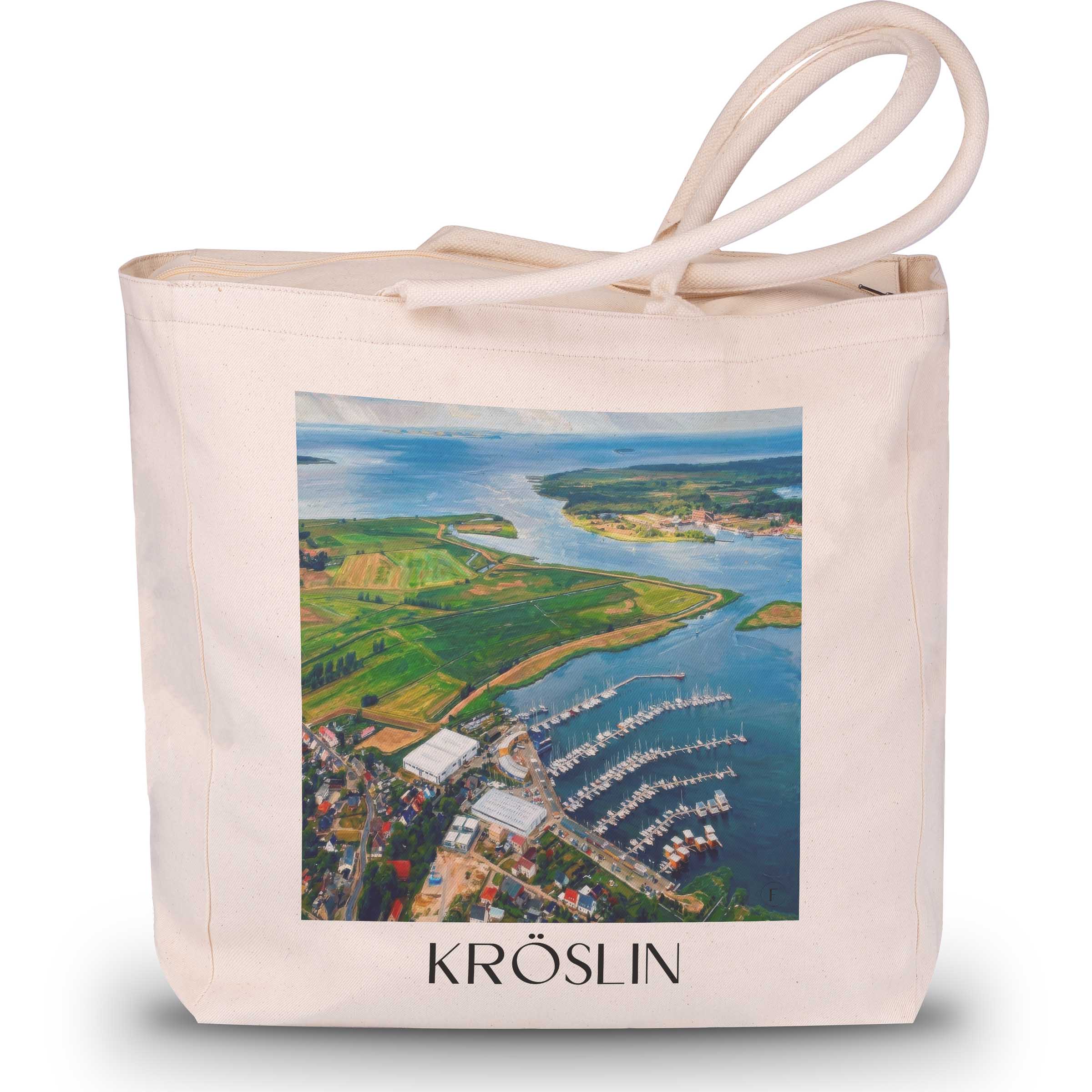 Kröslin Shopping Tasche - Mecklenburg-Vorpommern - Deutschland Tote Bag - Einkaufstasche im Ölgemälde Stil