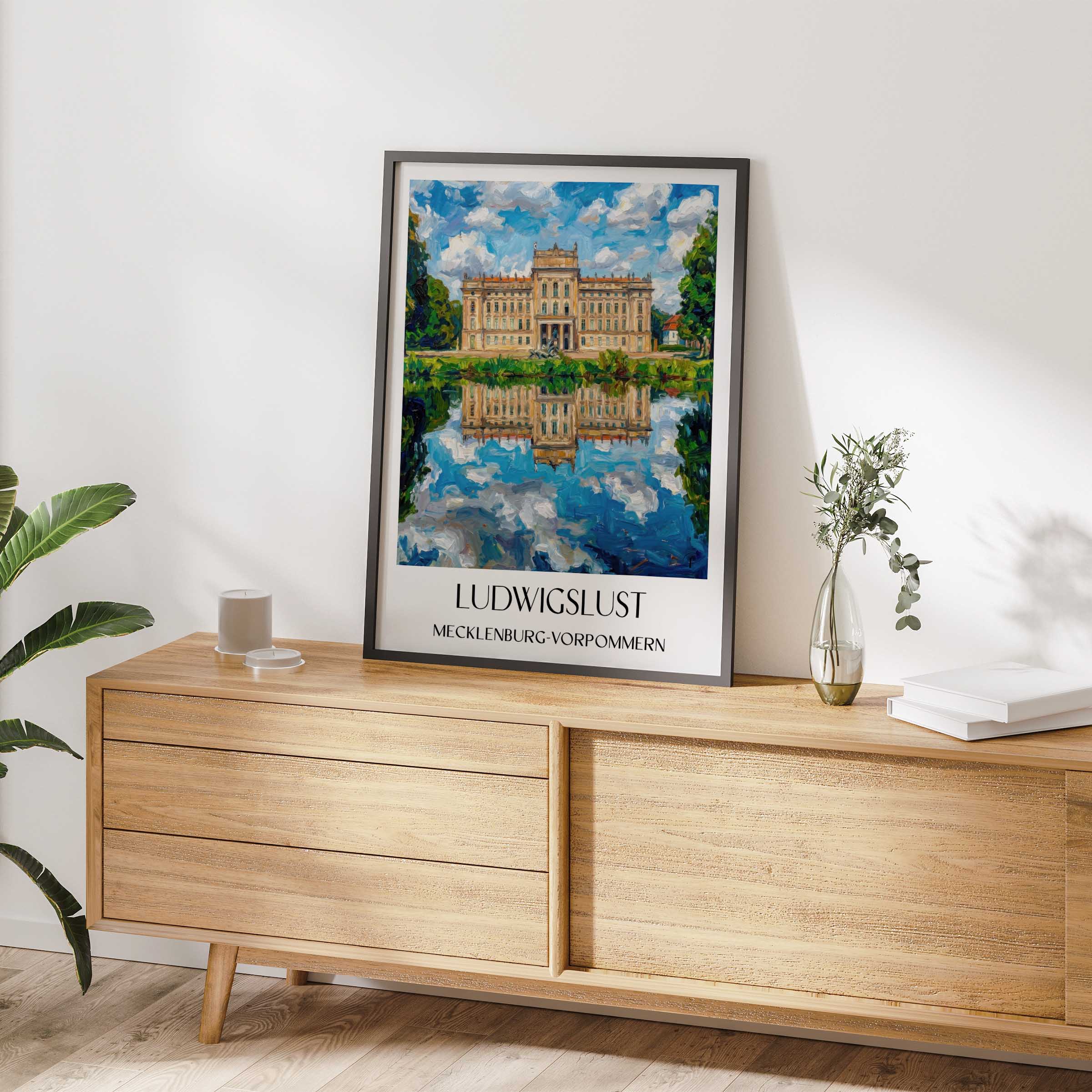 ludwigslust-mecklenburg-vorpommern-deutschland-poster-oil-painting-oelgemaelde