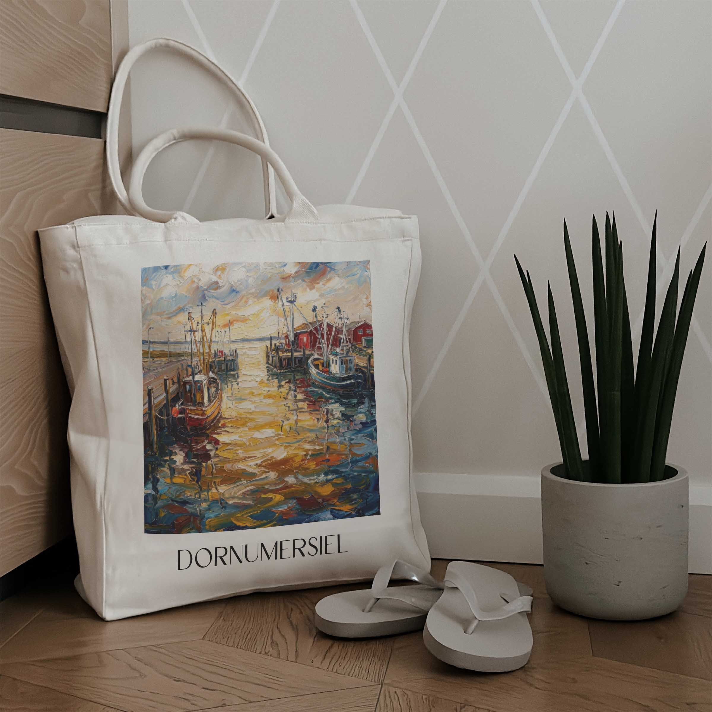 dornumersiel-ostfriesland-deutschland-einkaufstasche-oil-painting-oelgemaelde