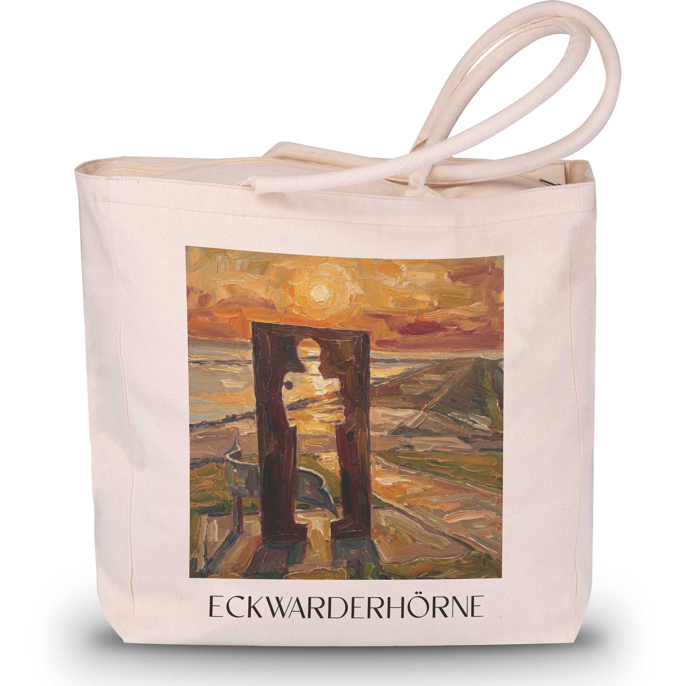 Eckwarderhörne Shopping Tasche - Niedersachsen - Deutschland Tote Bag - Einkaufstasche im Ölgemälde Stil