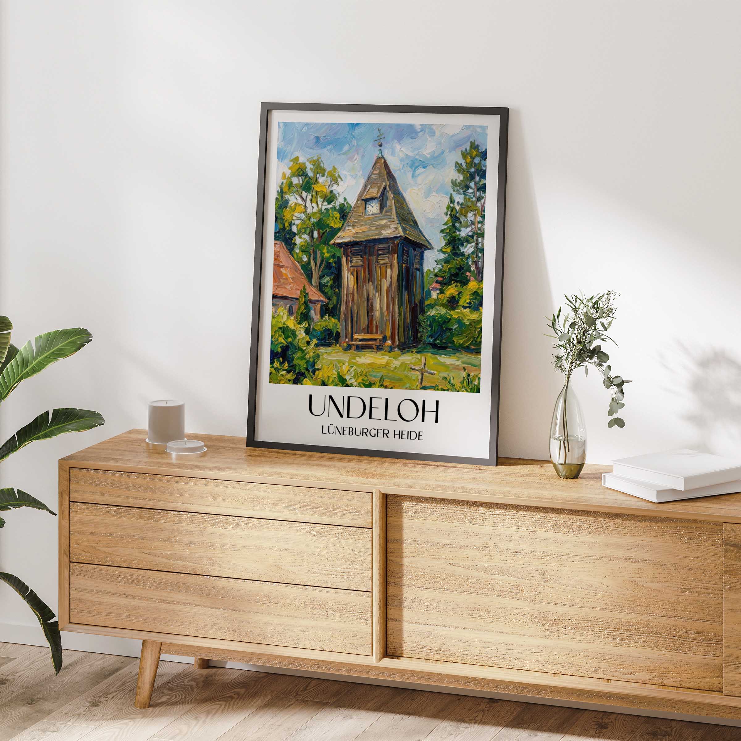 undeloh-lüneburger-heide-deutschland-poster-oil-painting-oelgemaelde