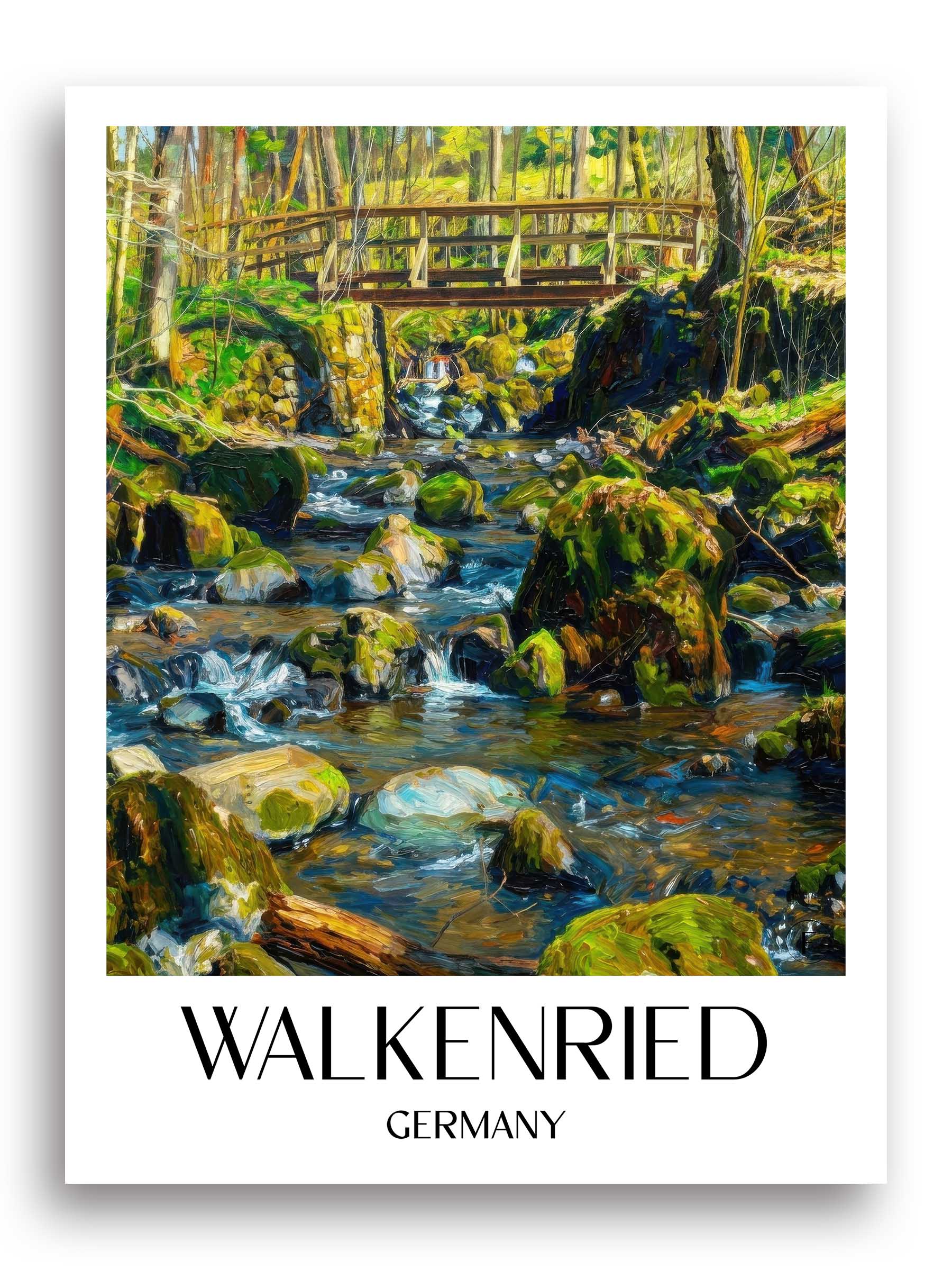 Walkenried Poster - Südharz - Deutschland Kunstdruck - Ölgemälde von A4 bis A1
