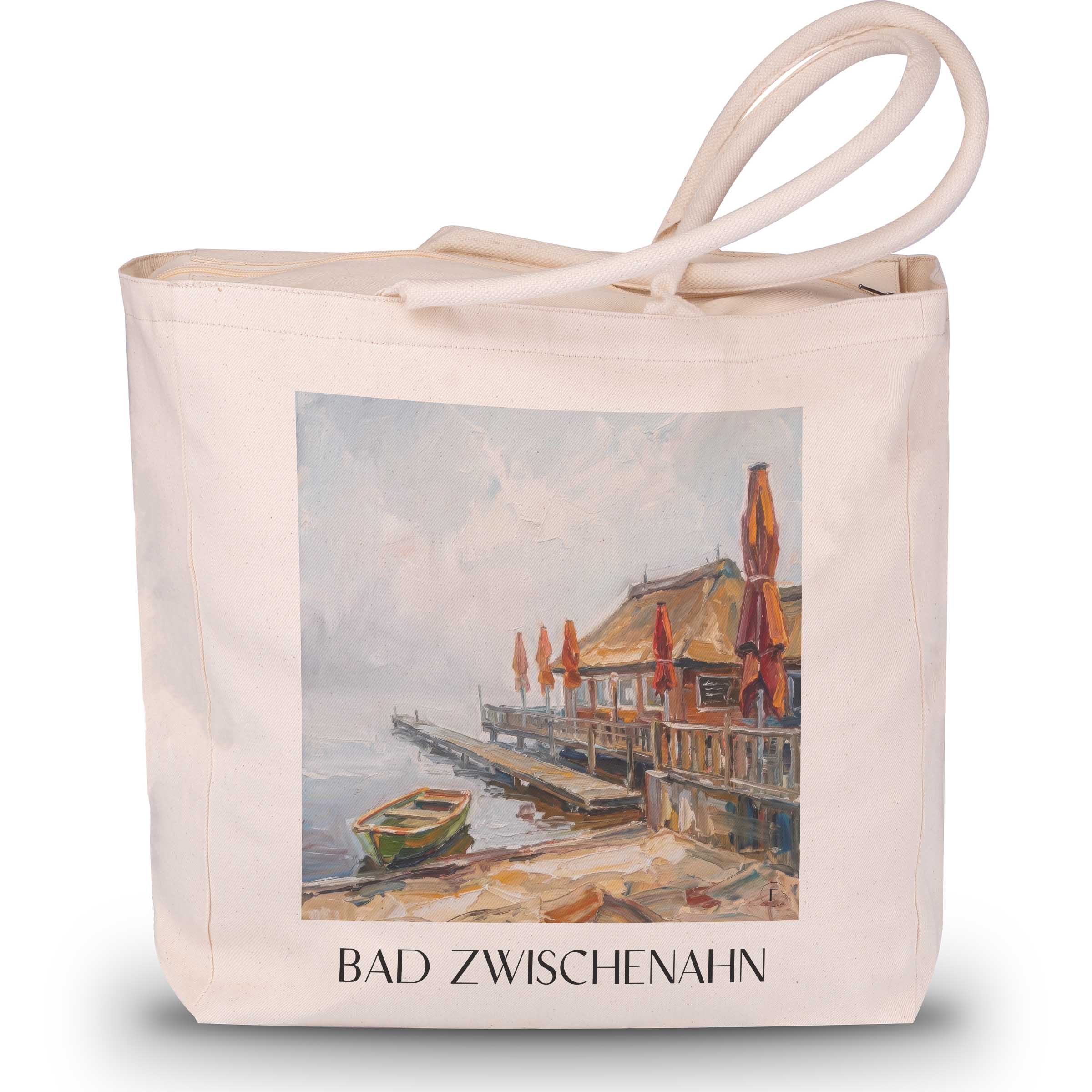 bad-zwischenahn-niedersachsen-deutschland-einkaufstasche-oil-painting-oelgemaelde