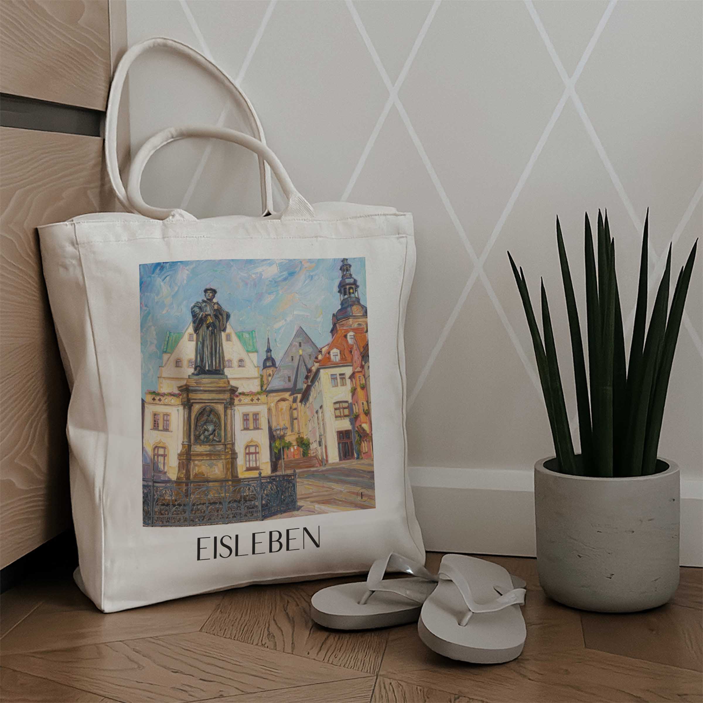 eisleben-mansfelder-land-deutschland-einkaufstasche-oil-painting-oelgemaelde