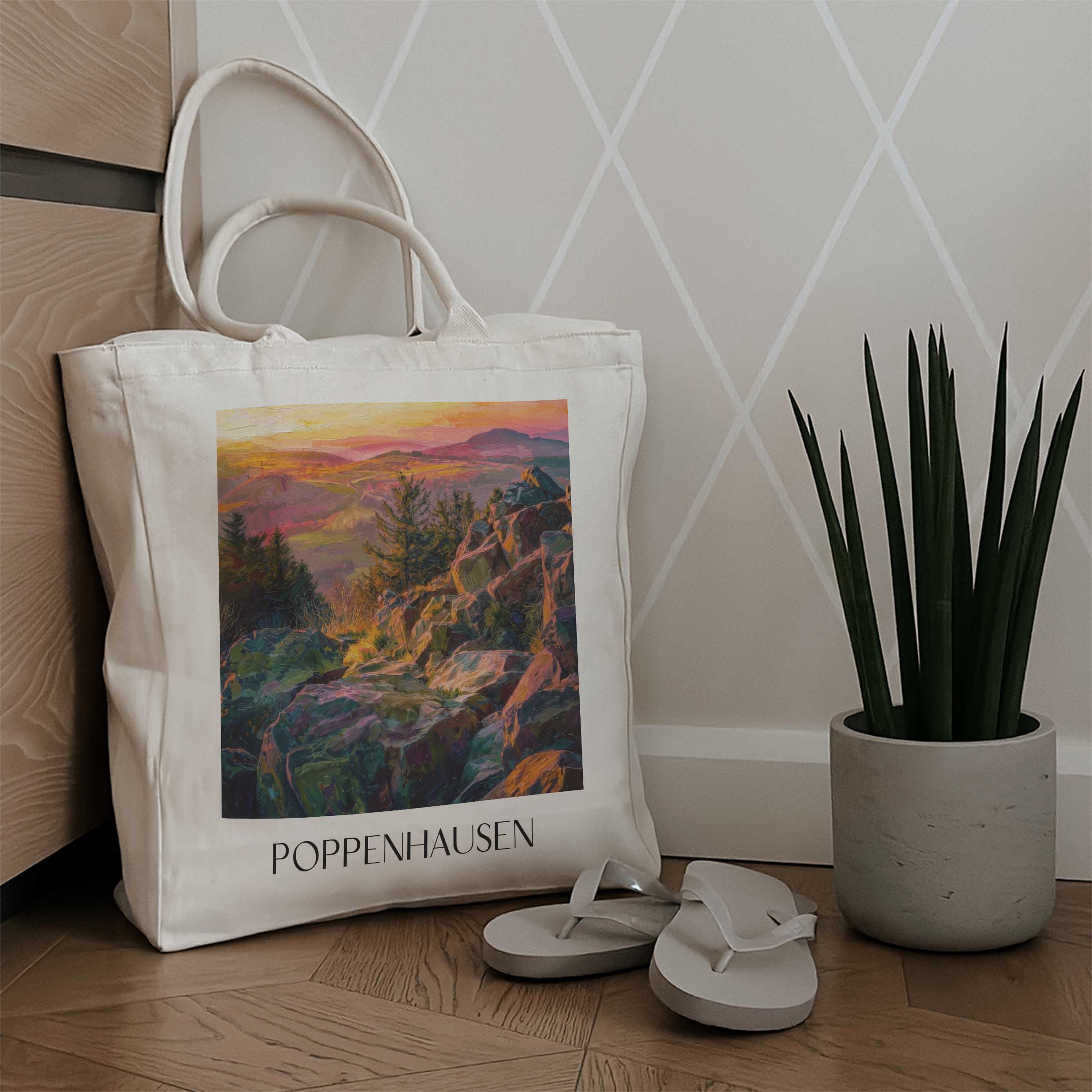 poppenhausen-rhön-deutschland-einkaufstasche-oil-painting-oelgemaelde