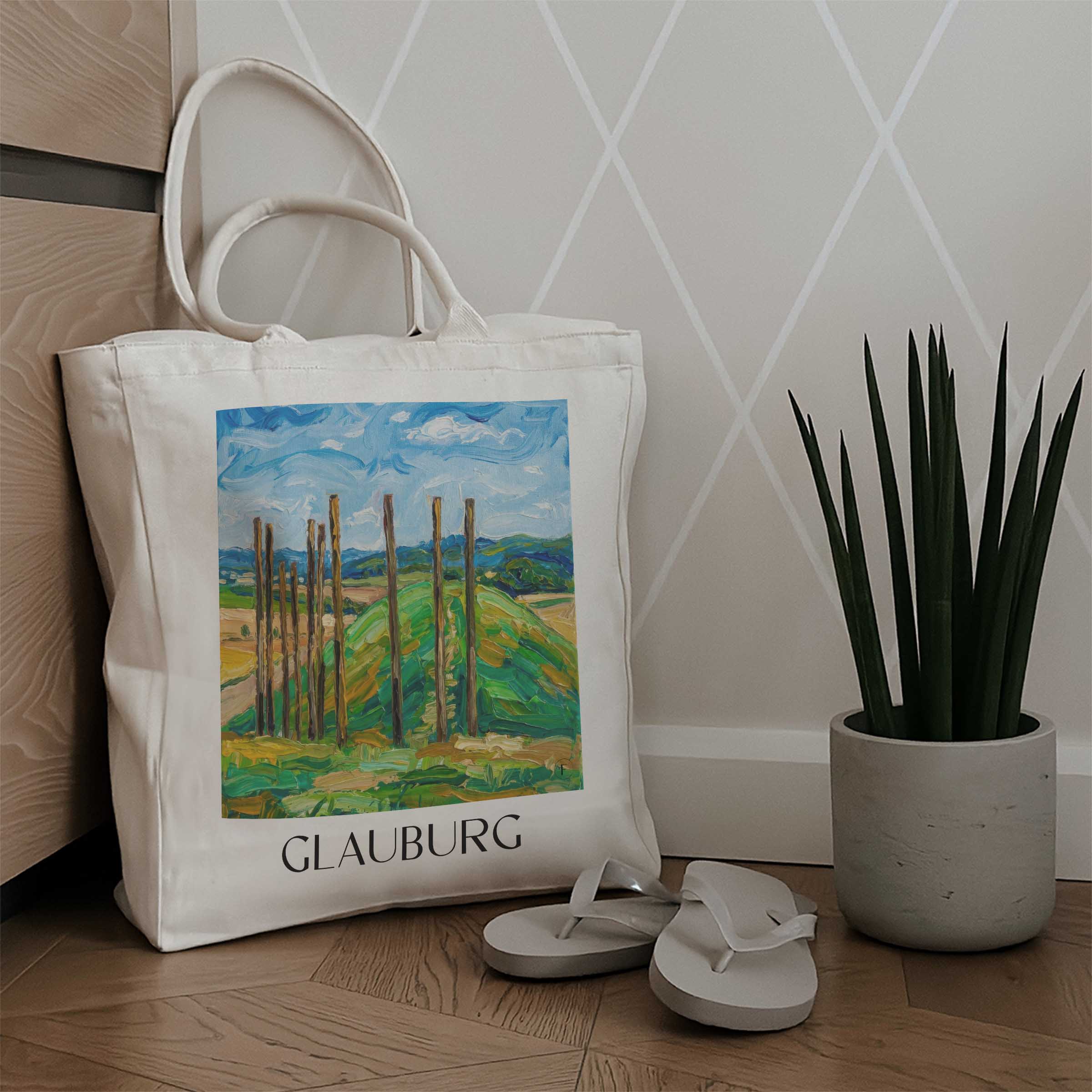 glauburg-wetterau-deutschland-einkaufstasche-oil-painting-oelgemaelde