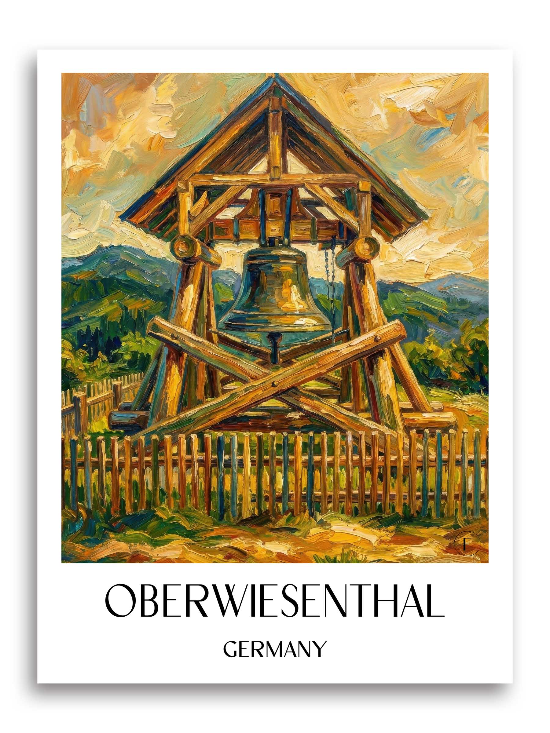 Oberwiesenthal Poster - Erzgebirge - Deutschland Kunstdruck - Ölgemälde von A4 bis A1 - favplace